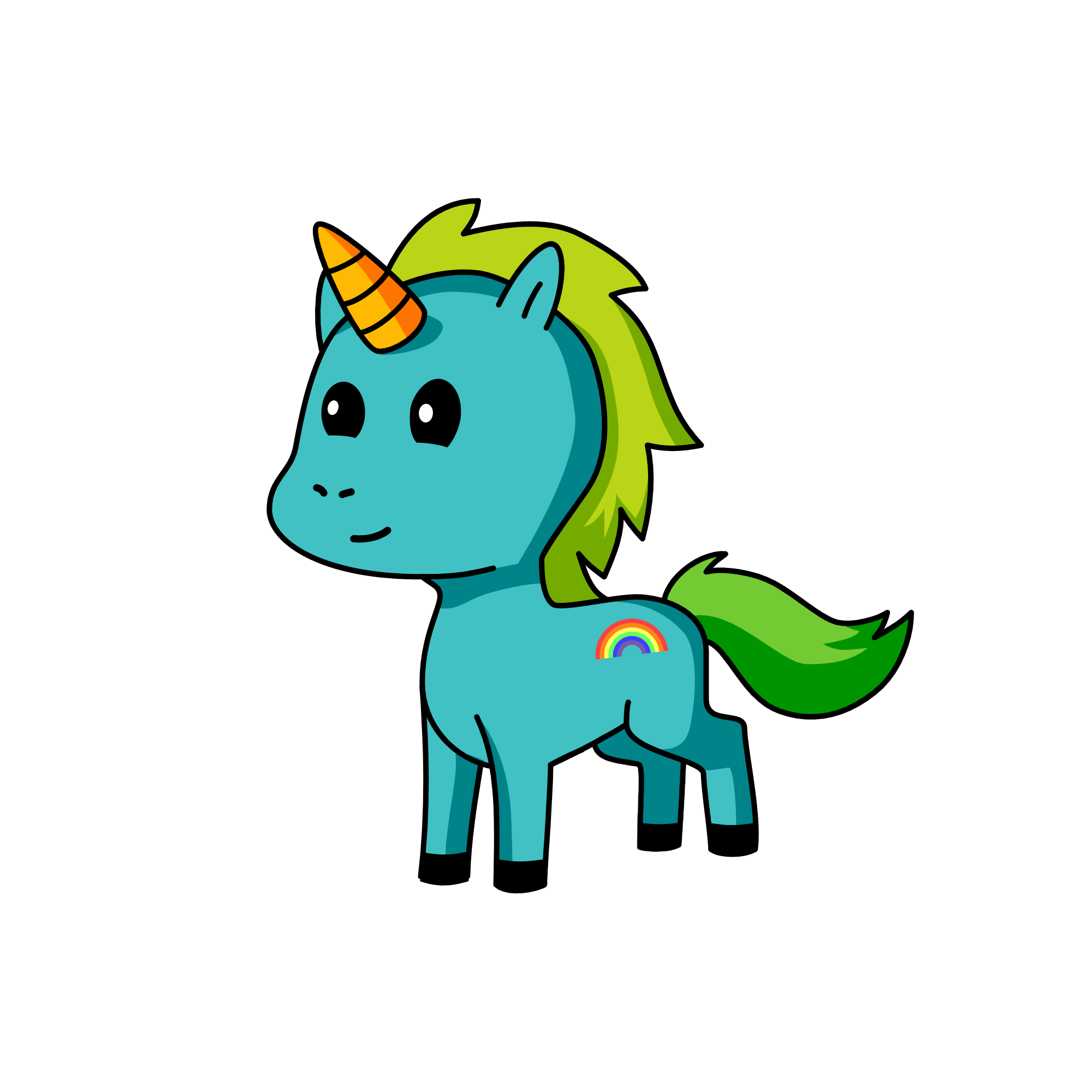 Rainbow dash, the unicorn