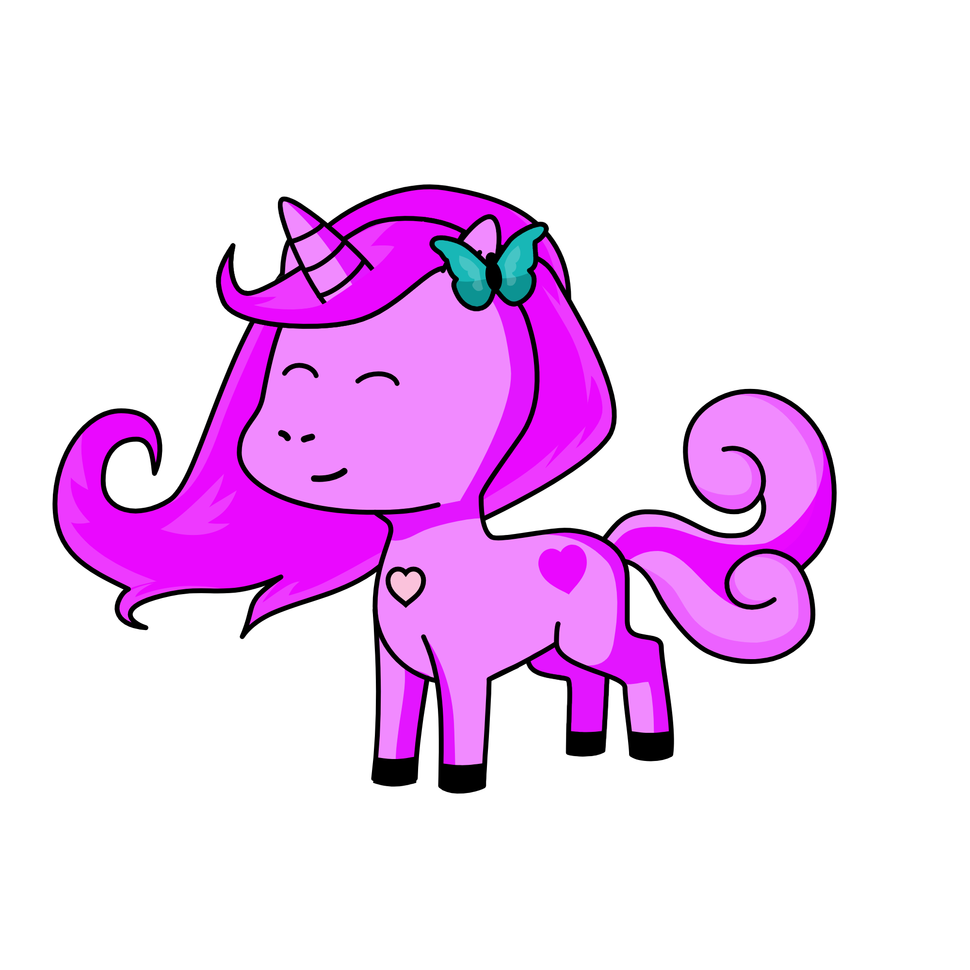 Fludershy, the unicorn