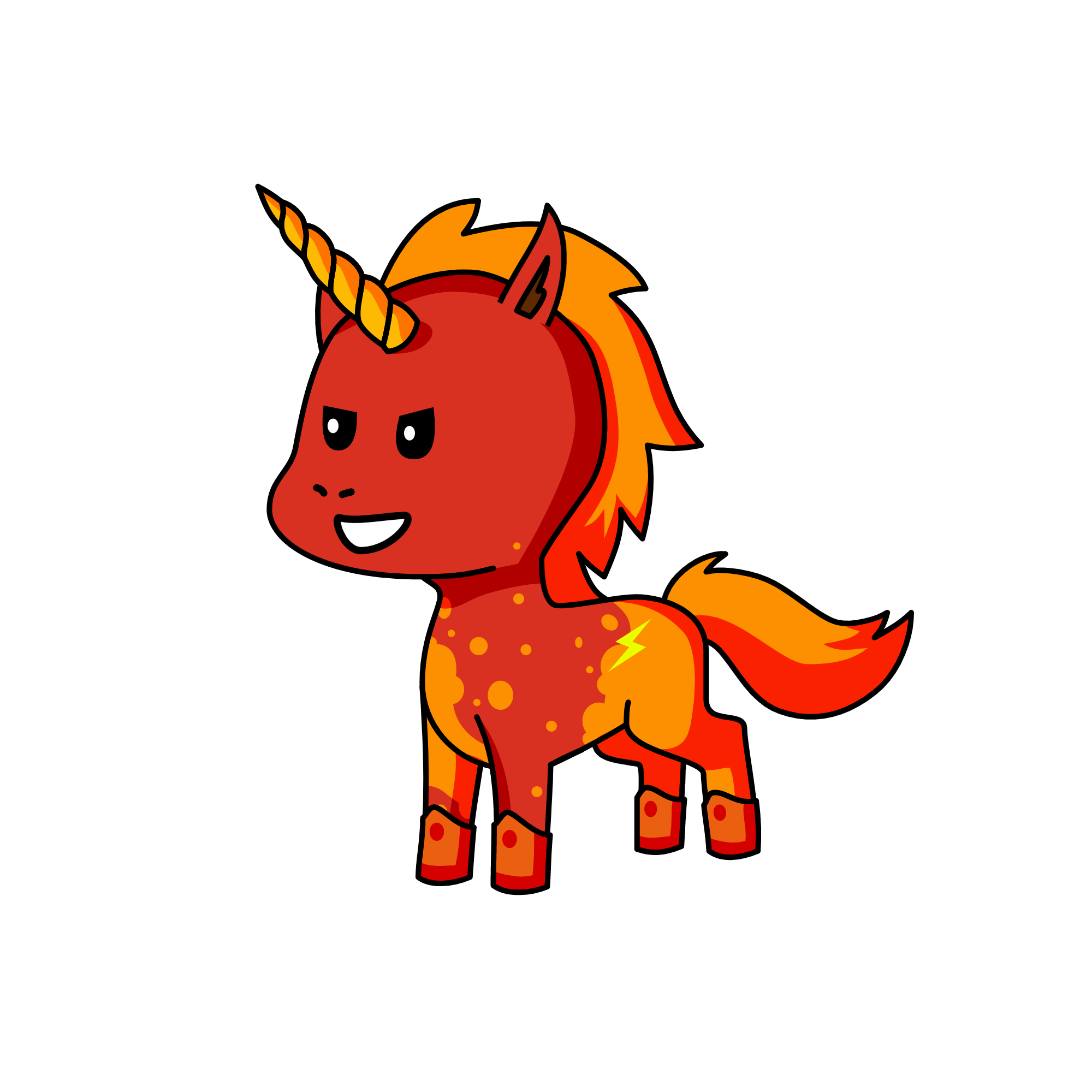 fire burst, the unicorn