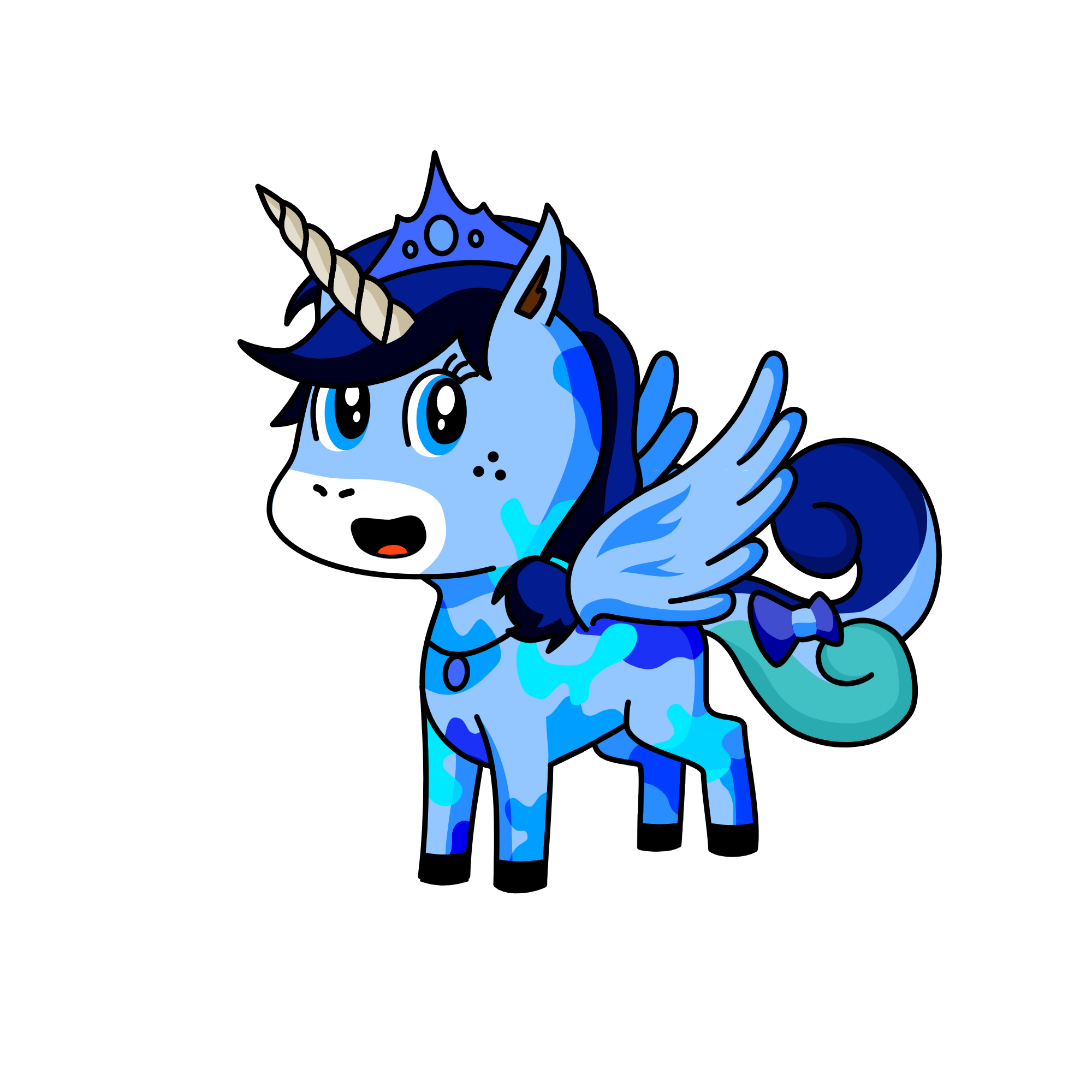 Princess Bluey, the unicorn