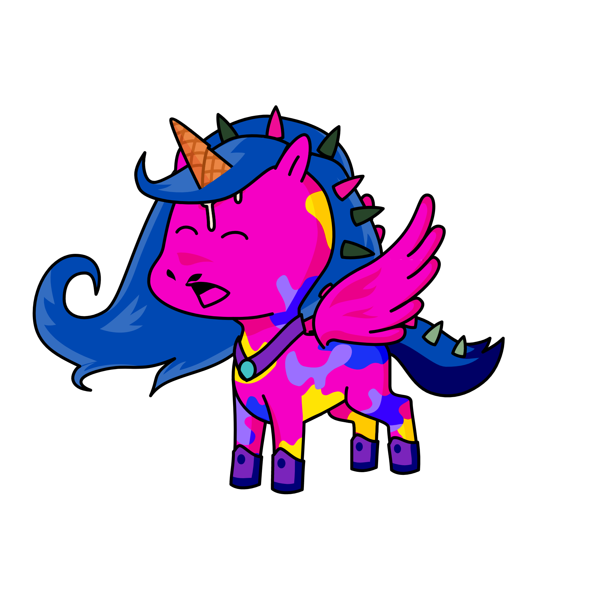 cotton candy cry baby , the unicorn