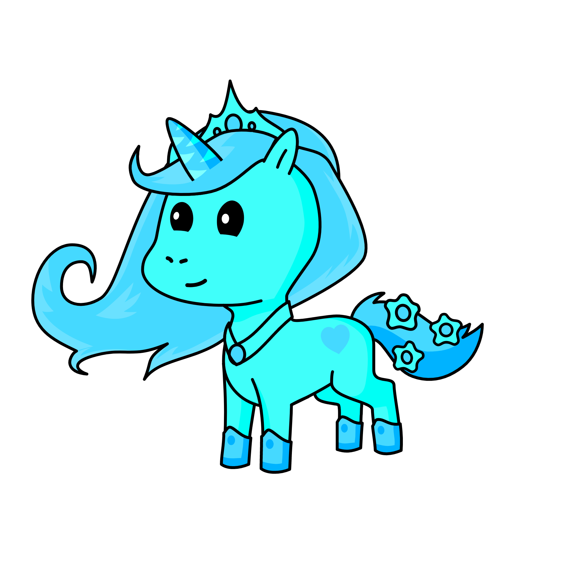 Sky girl, the unicorn