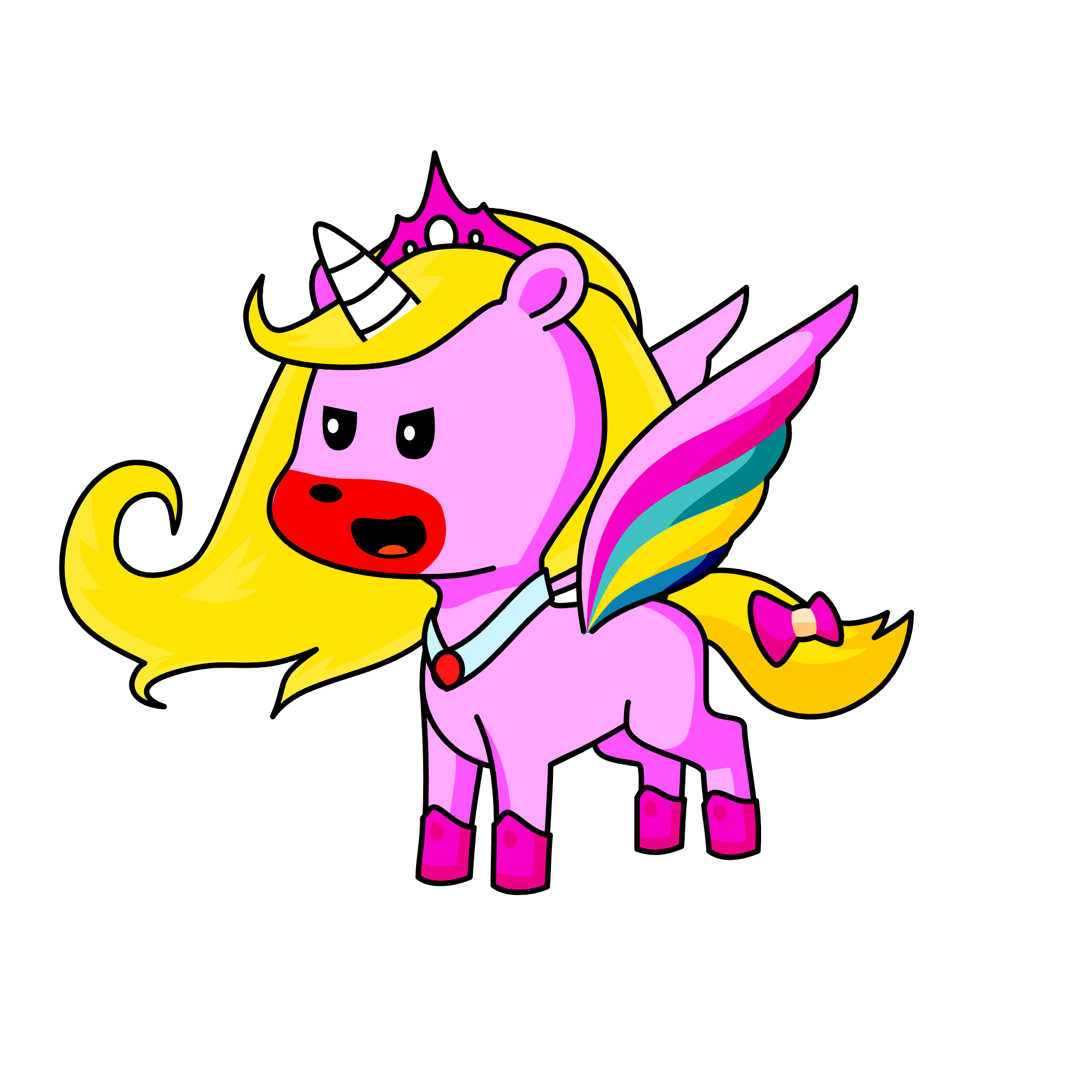 prinncess/spolied brat from gacha life, the unicorn