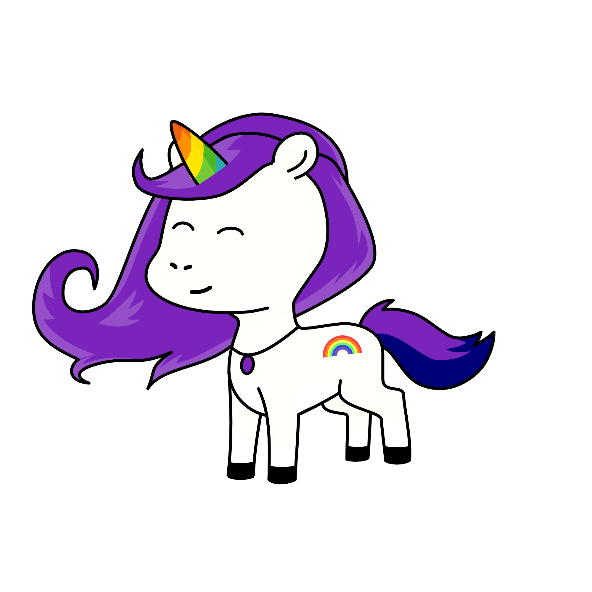Rainbow, the unicorn