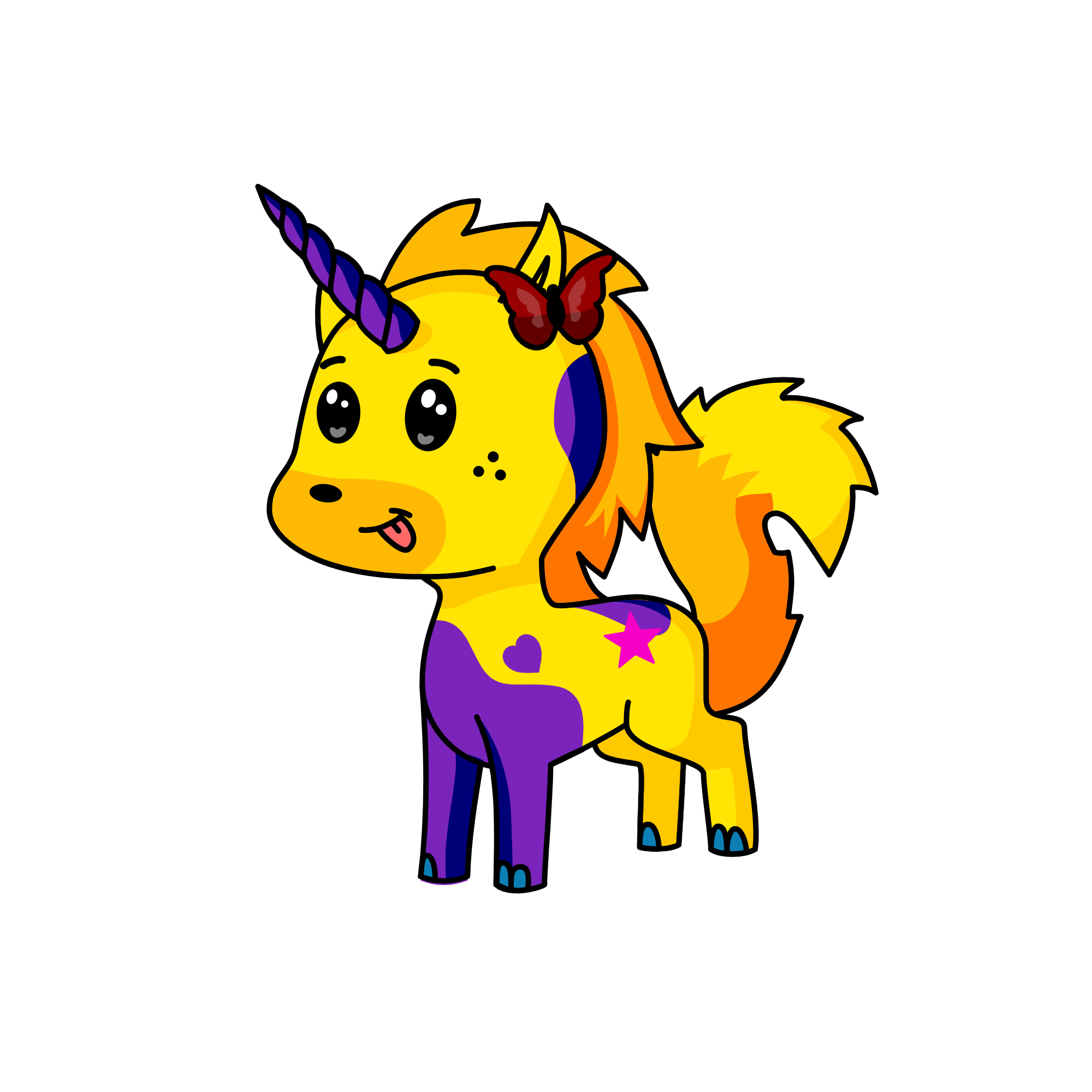 foxys friend doxy, the unicorn