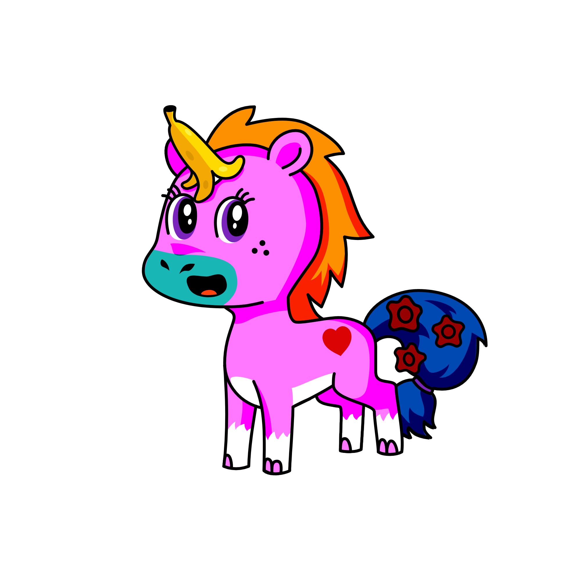 eat me! im a banana! PLSSS do it, the unicorn