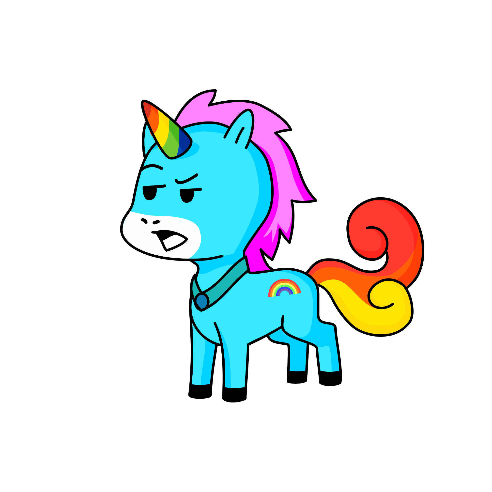 Rainbow Dash, the unicorn