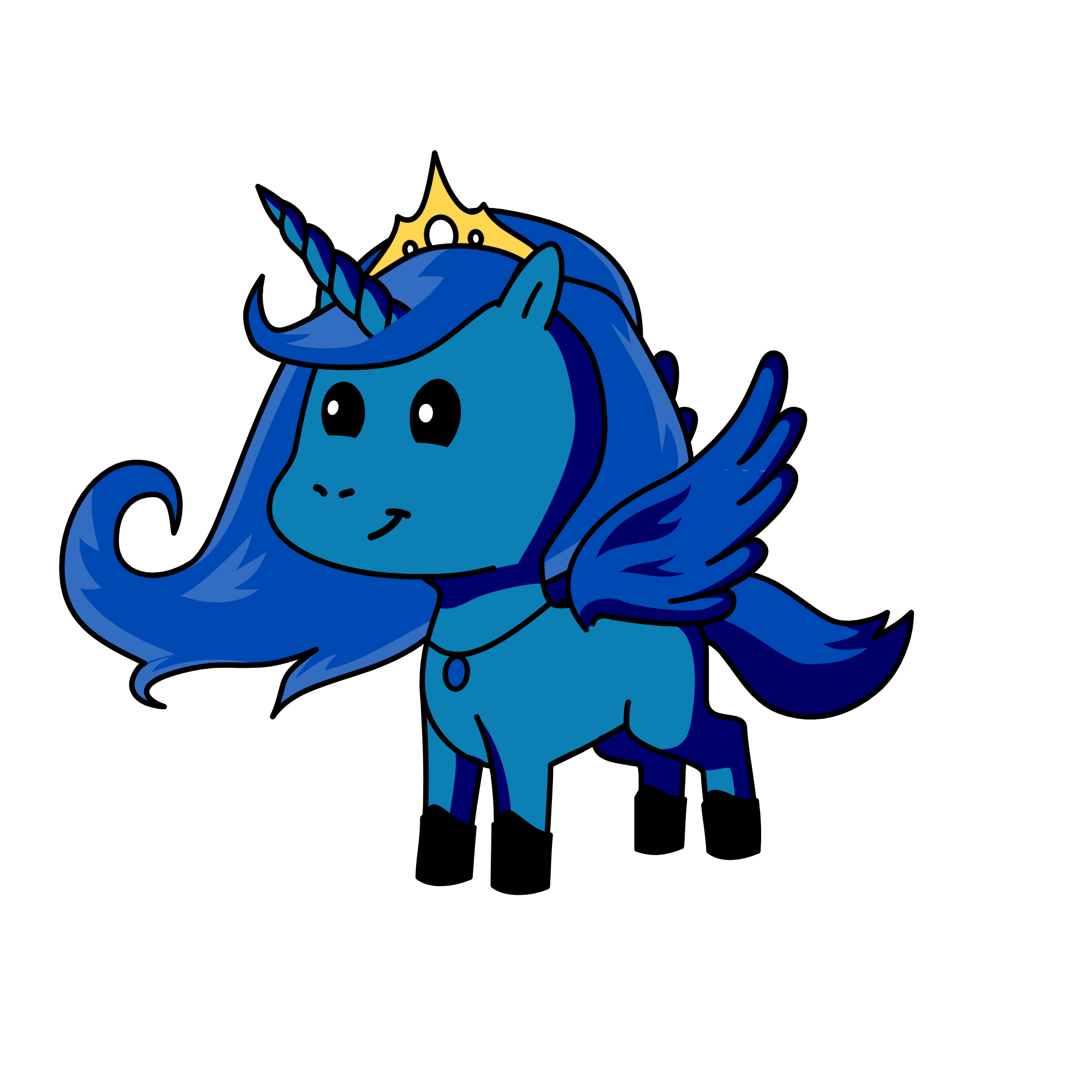 princess Luna, the unicorn