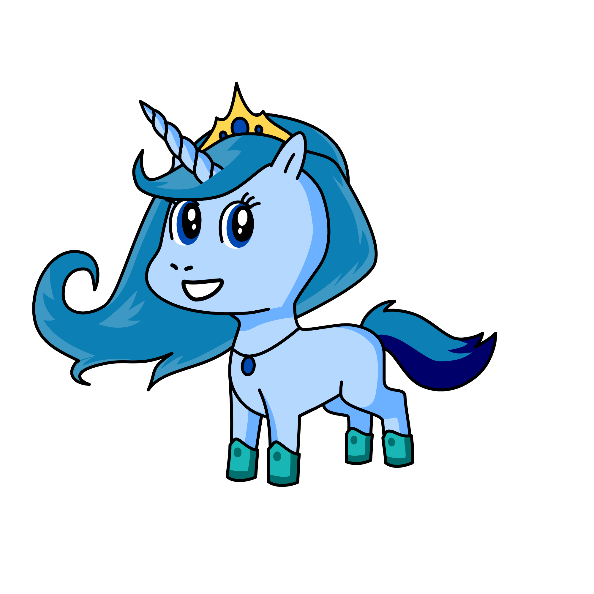 Coral, Queen of the sea, the unicorn
