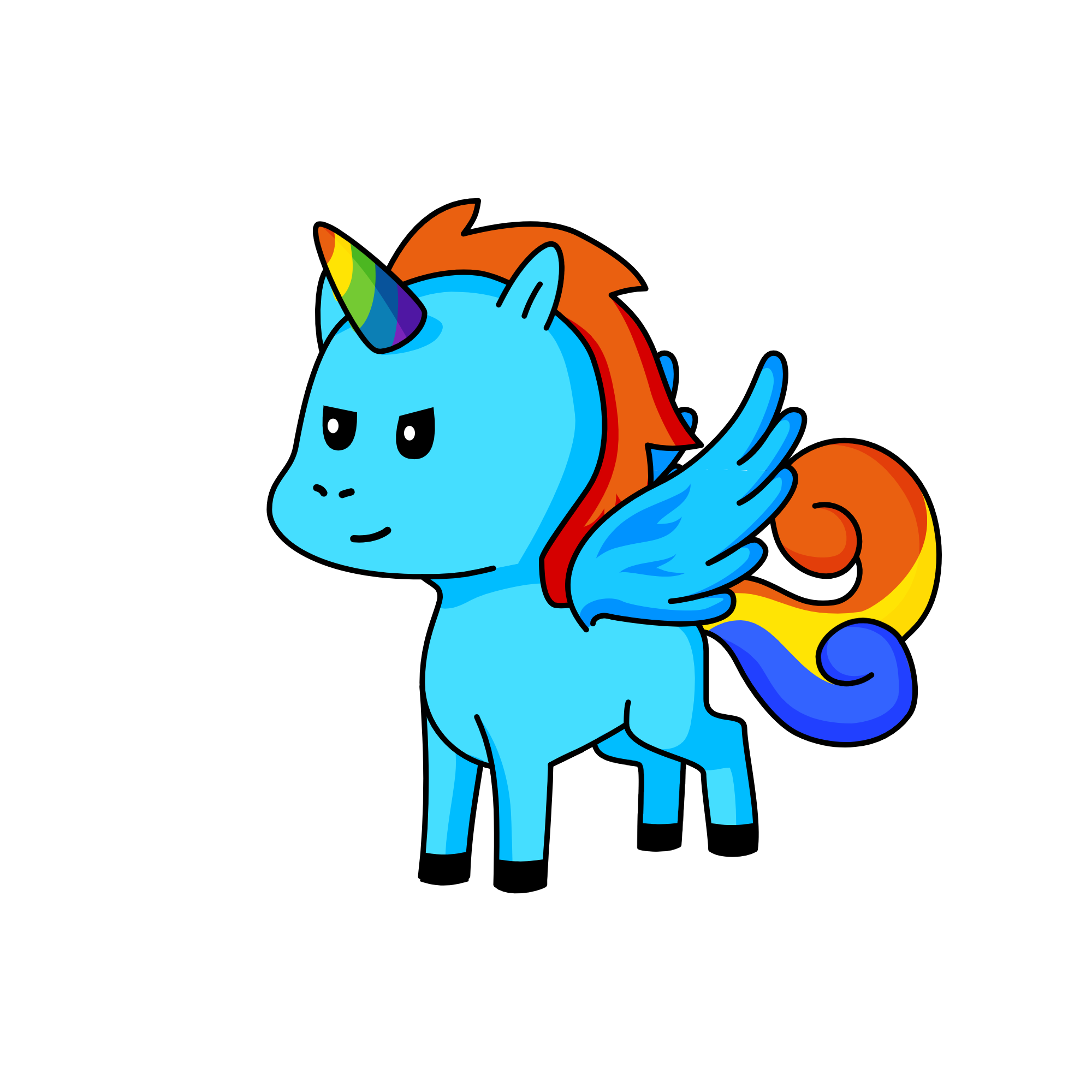 Rainbow Dash, the unicorn