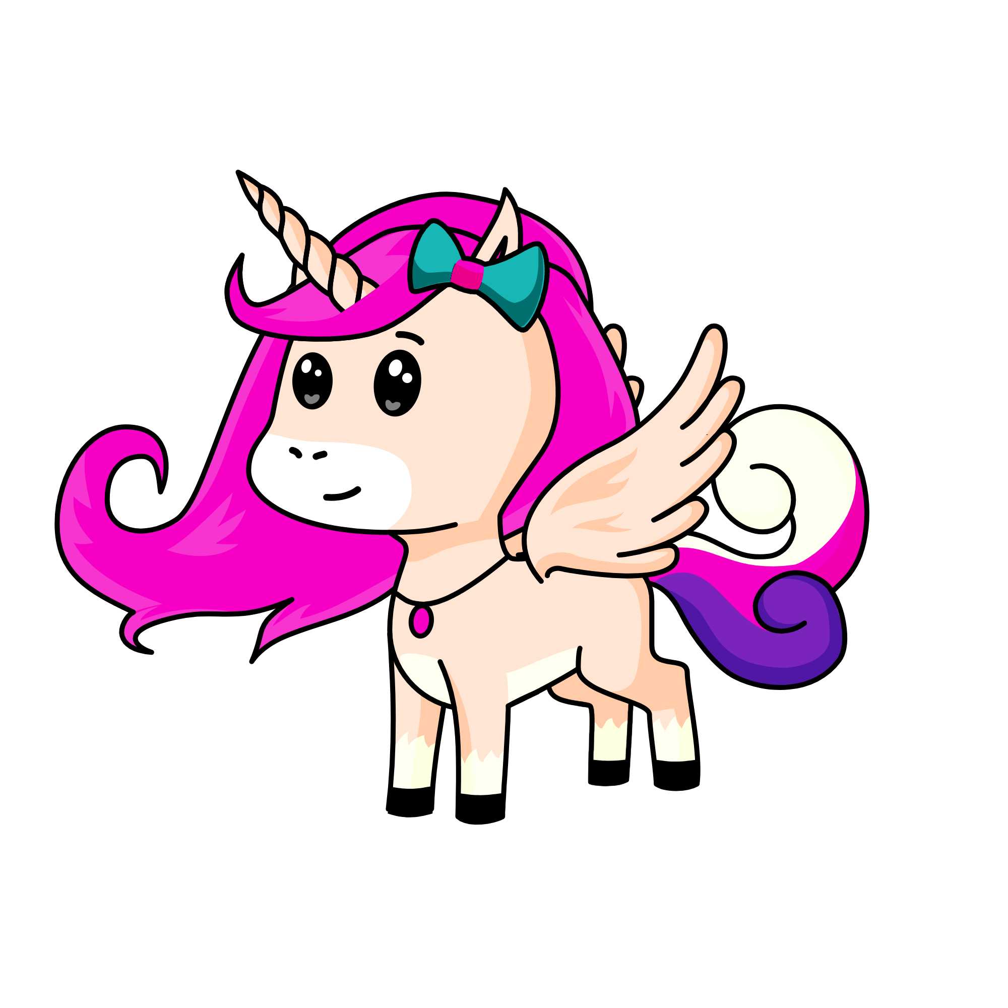MY UNICORN HAS WING?!?! If you want wings go to about and scroll down and you will find wings!, the unicorn