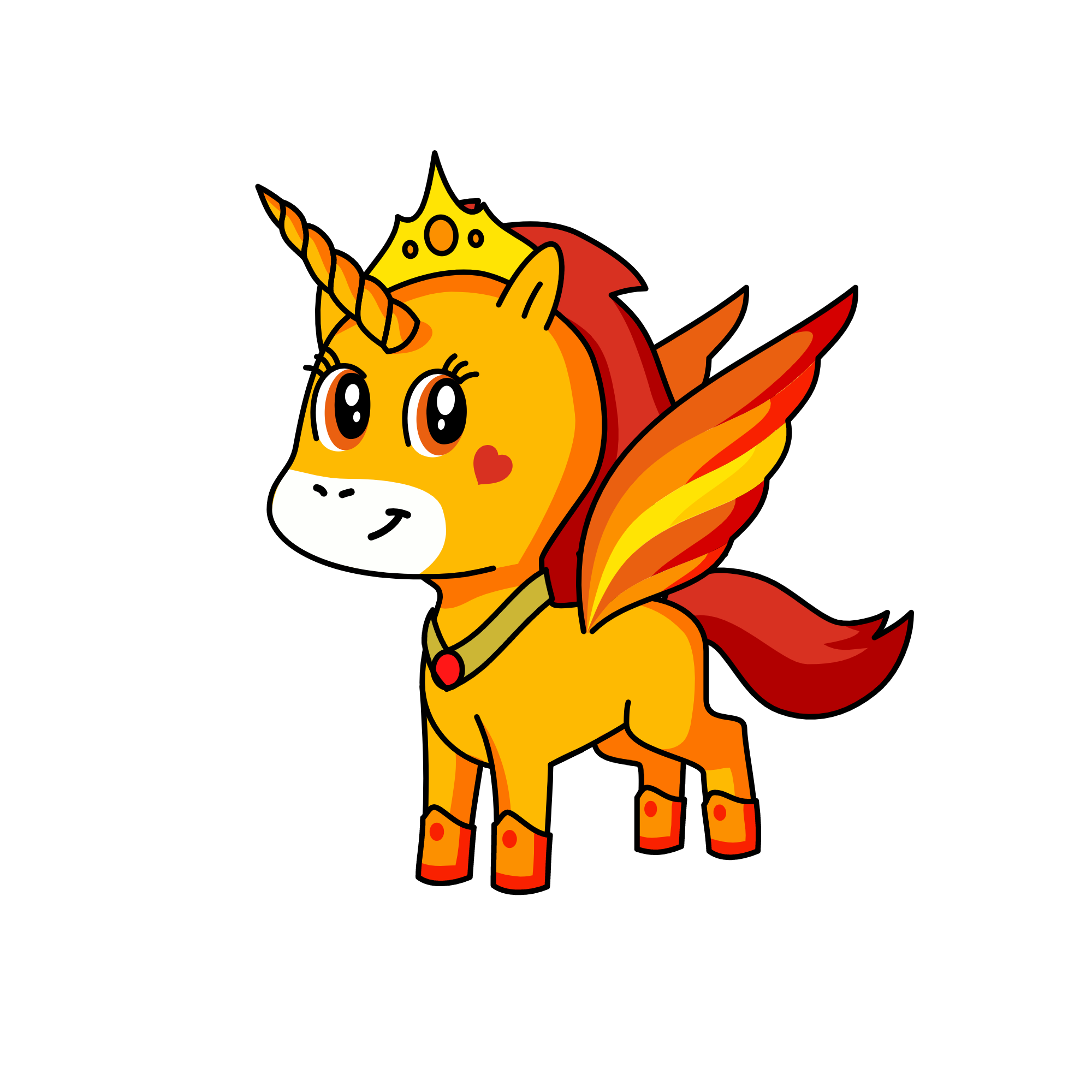 Flaming, the fire unicorn🔥🦄, the unicorn