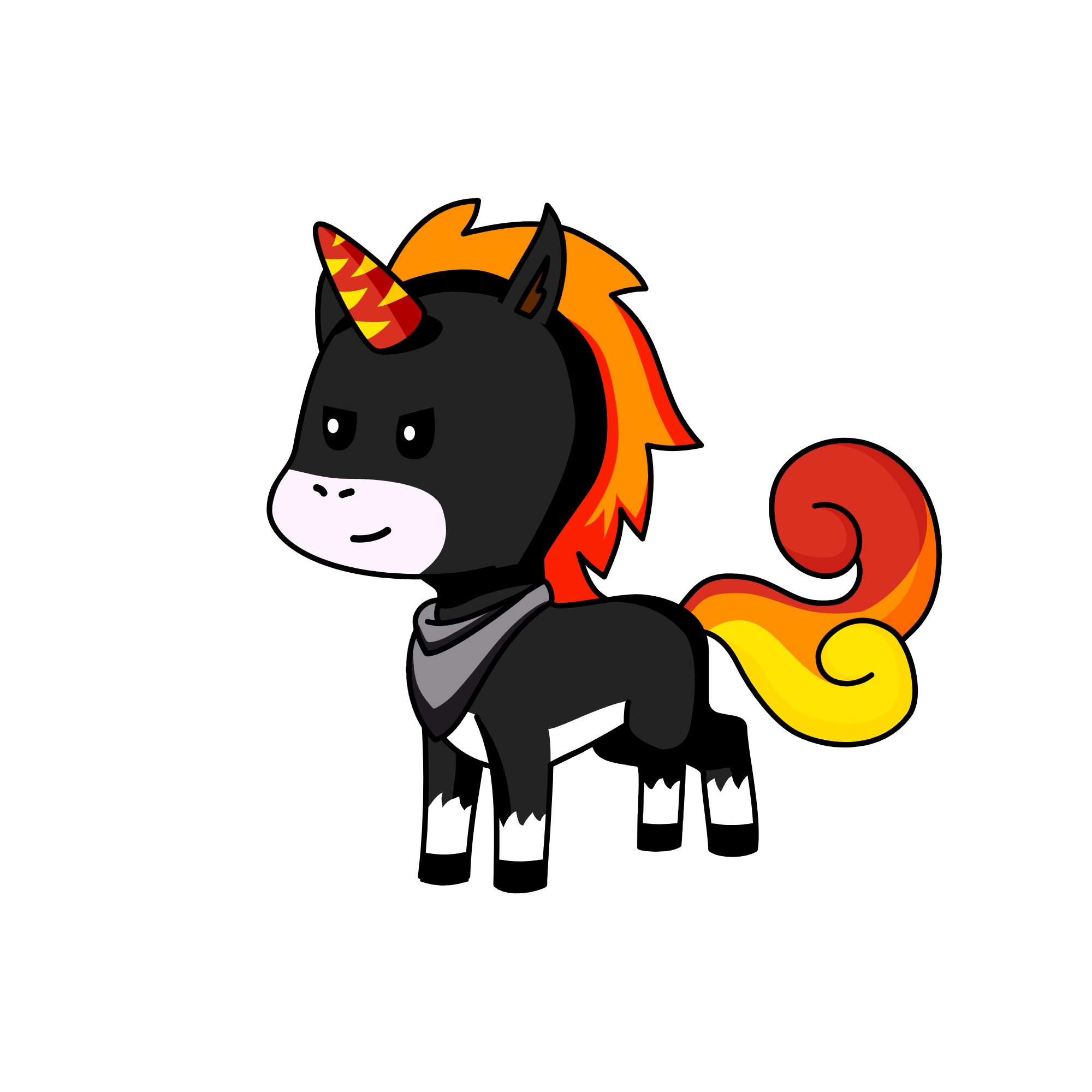 Charcoal, the unicorn