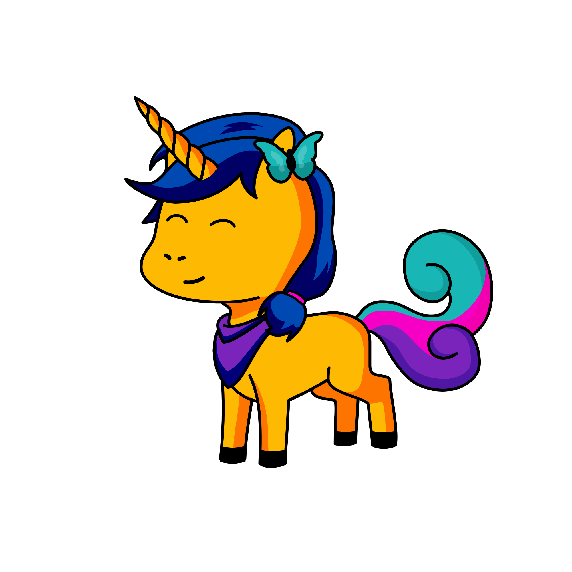 Mimi Pompomps, the unicorn