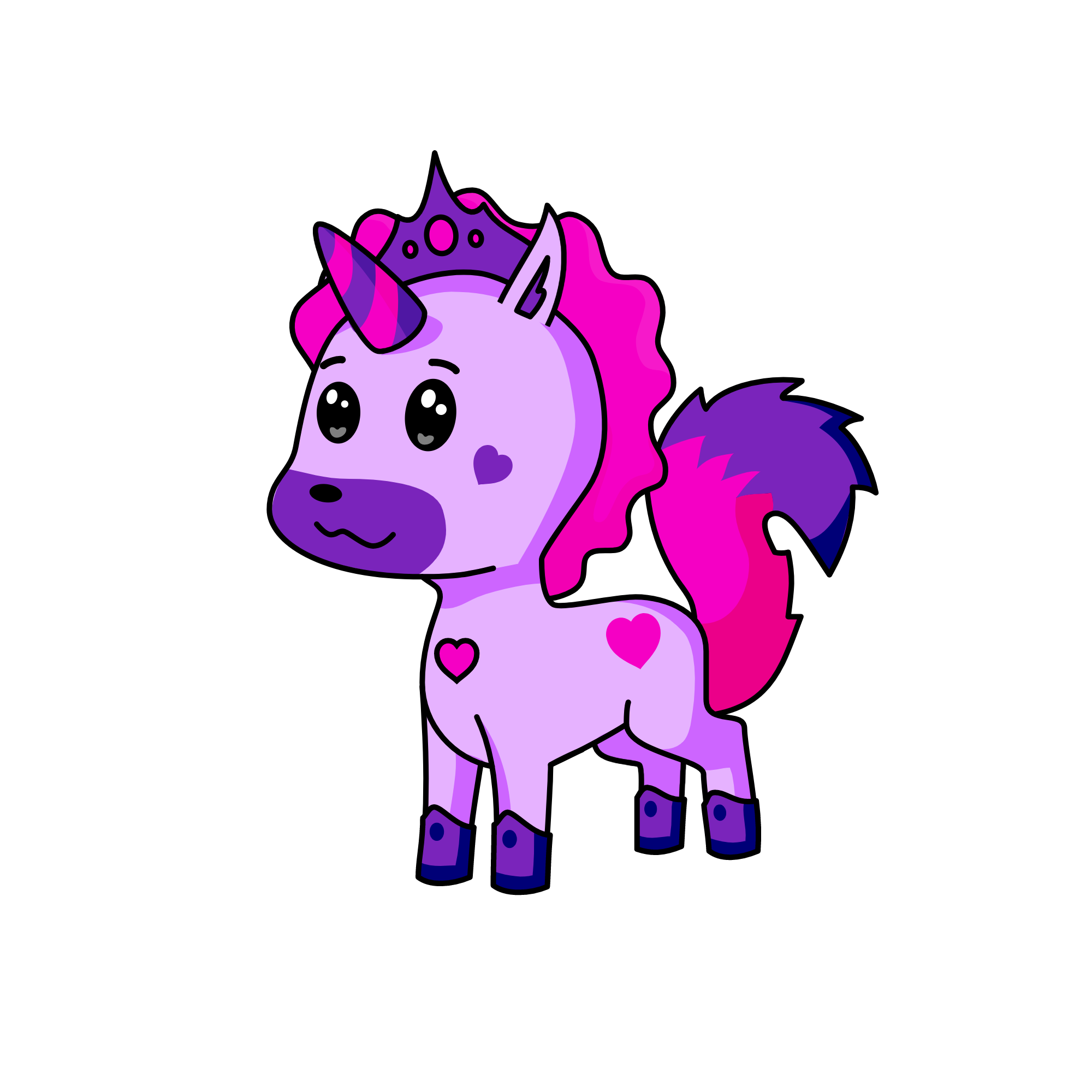 PURPLE PINK, the unicorn
