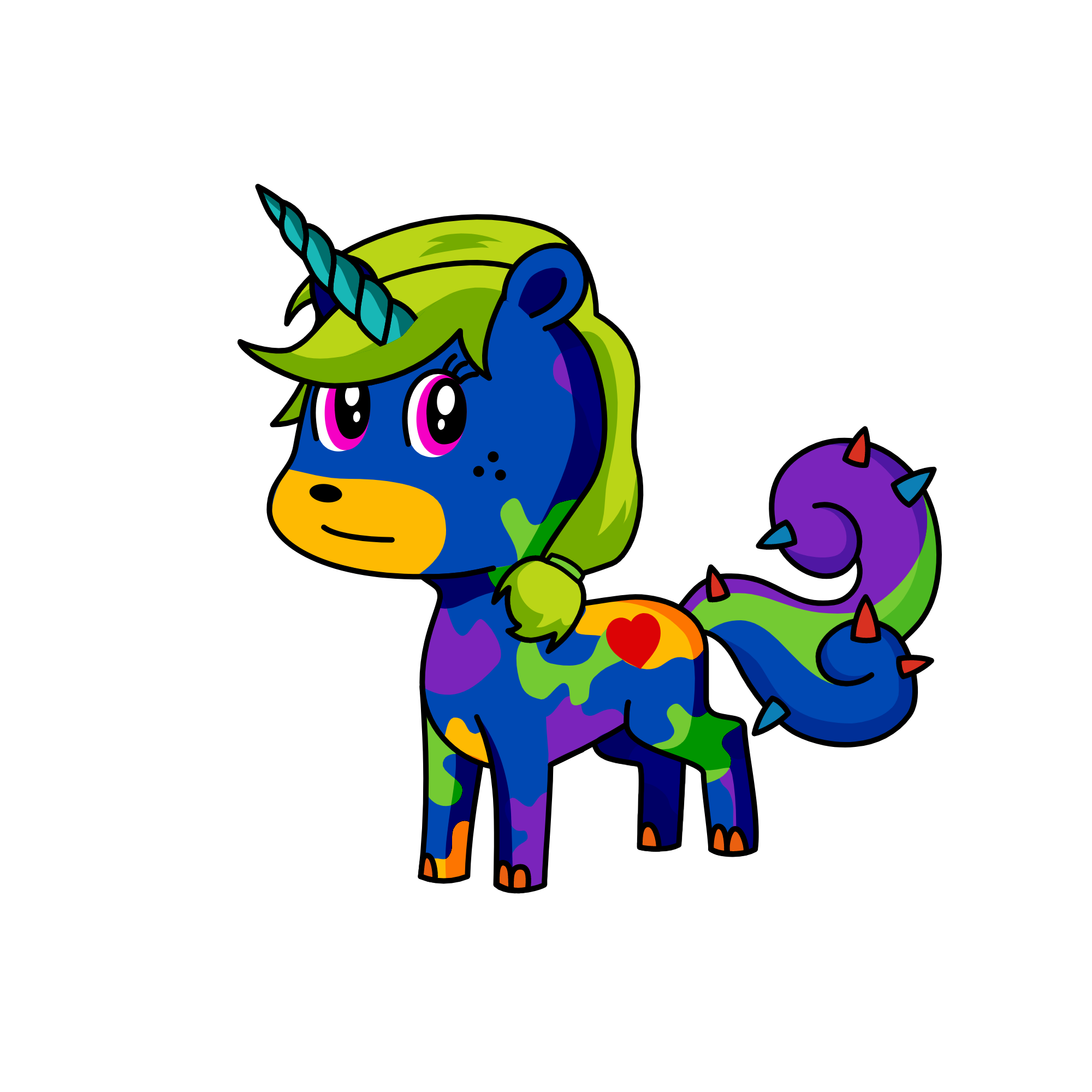 splatters friend datters, the unicorn