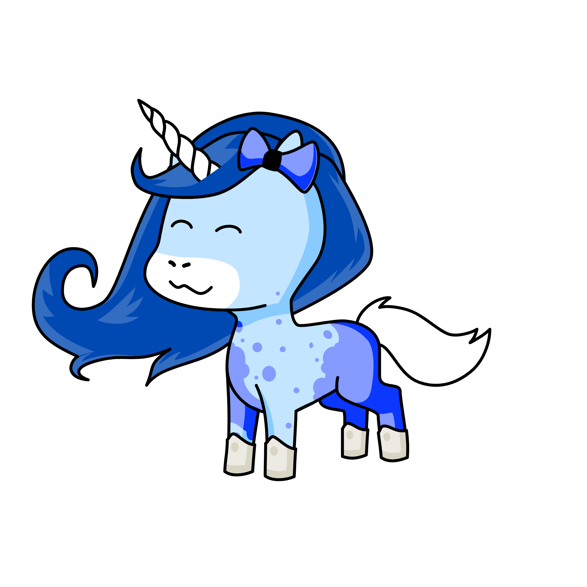 Blue the dumb rose, the unicorn