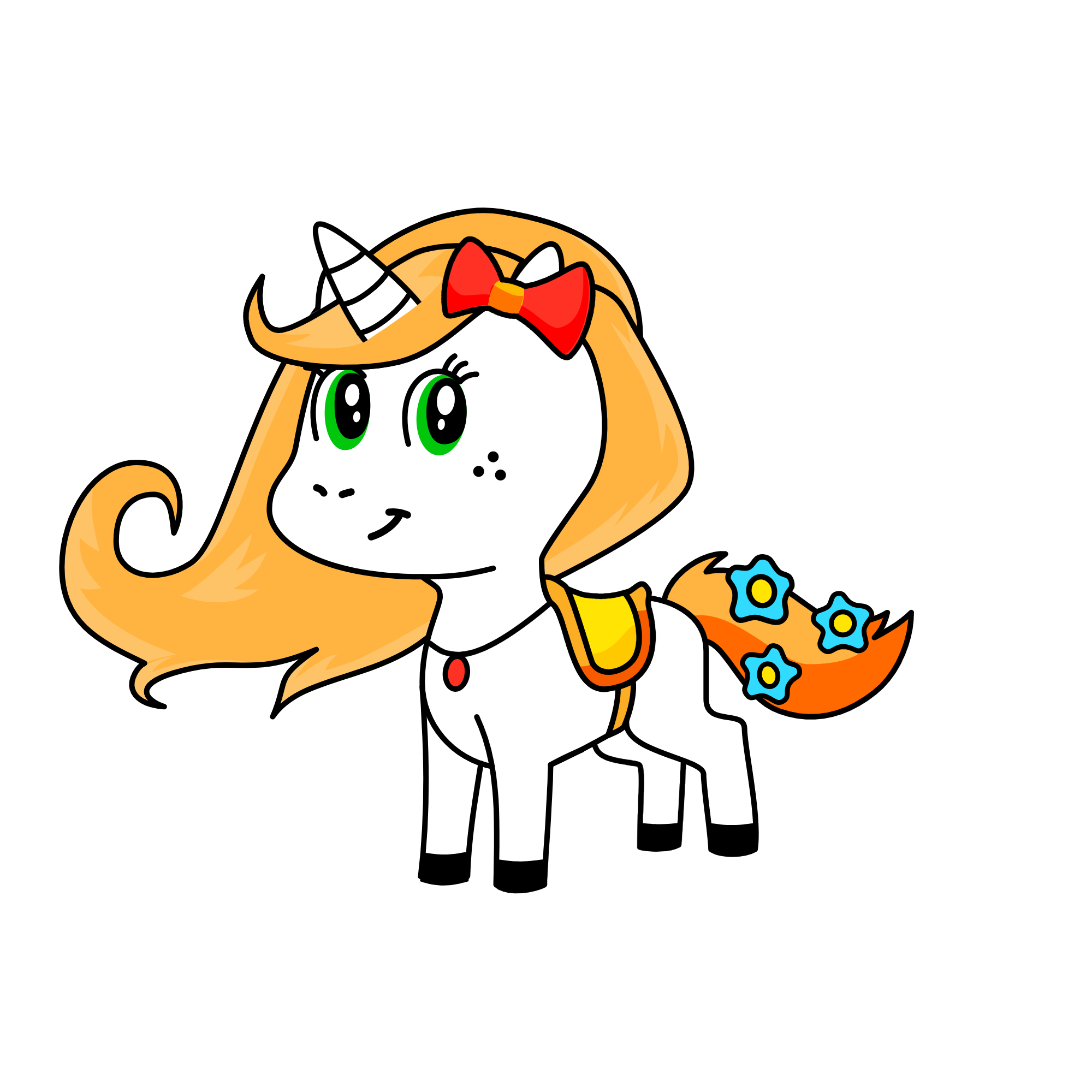 Elizabeth Afton from Five Night's At Freddy, the unicorn
