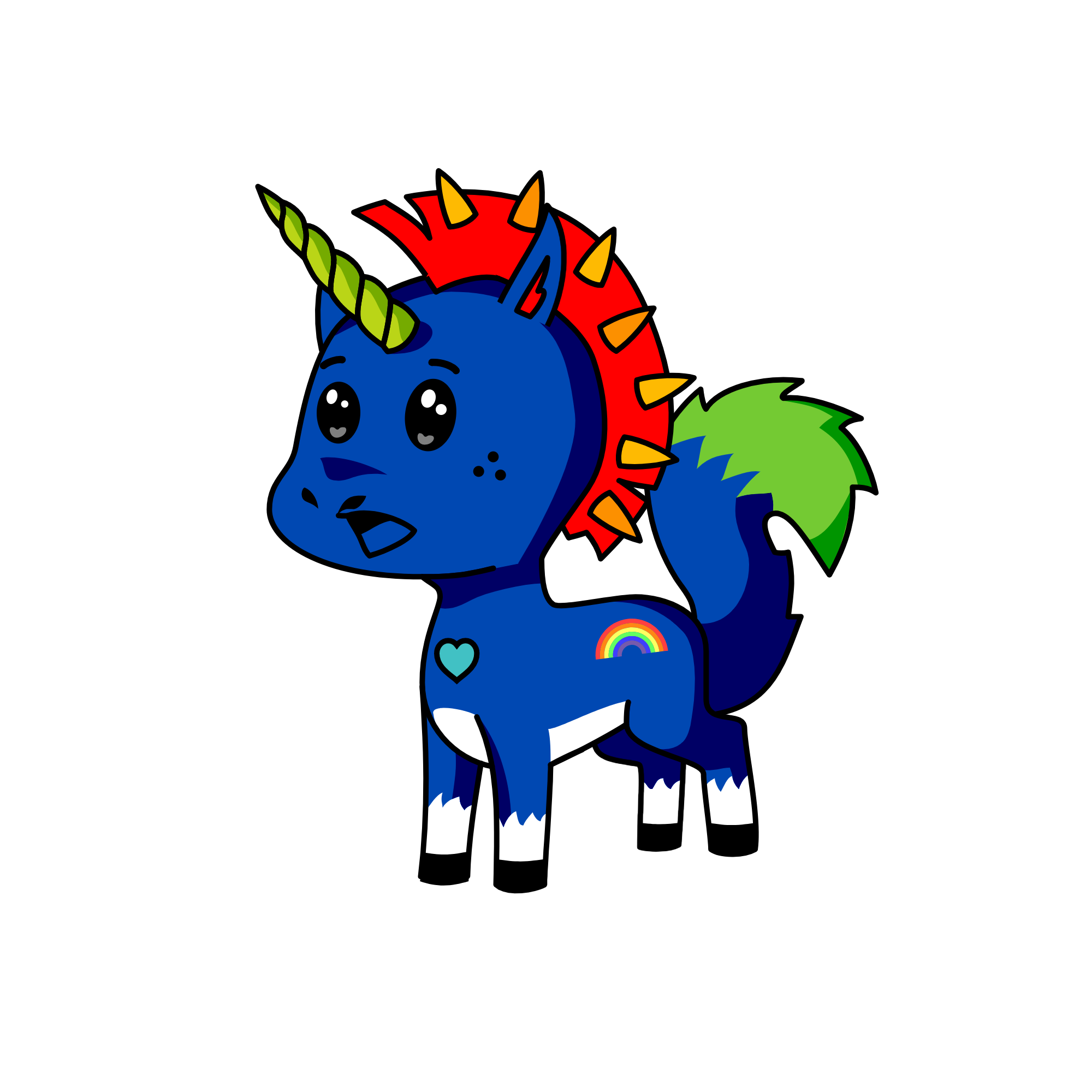 Rainbow, the unicorn