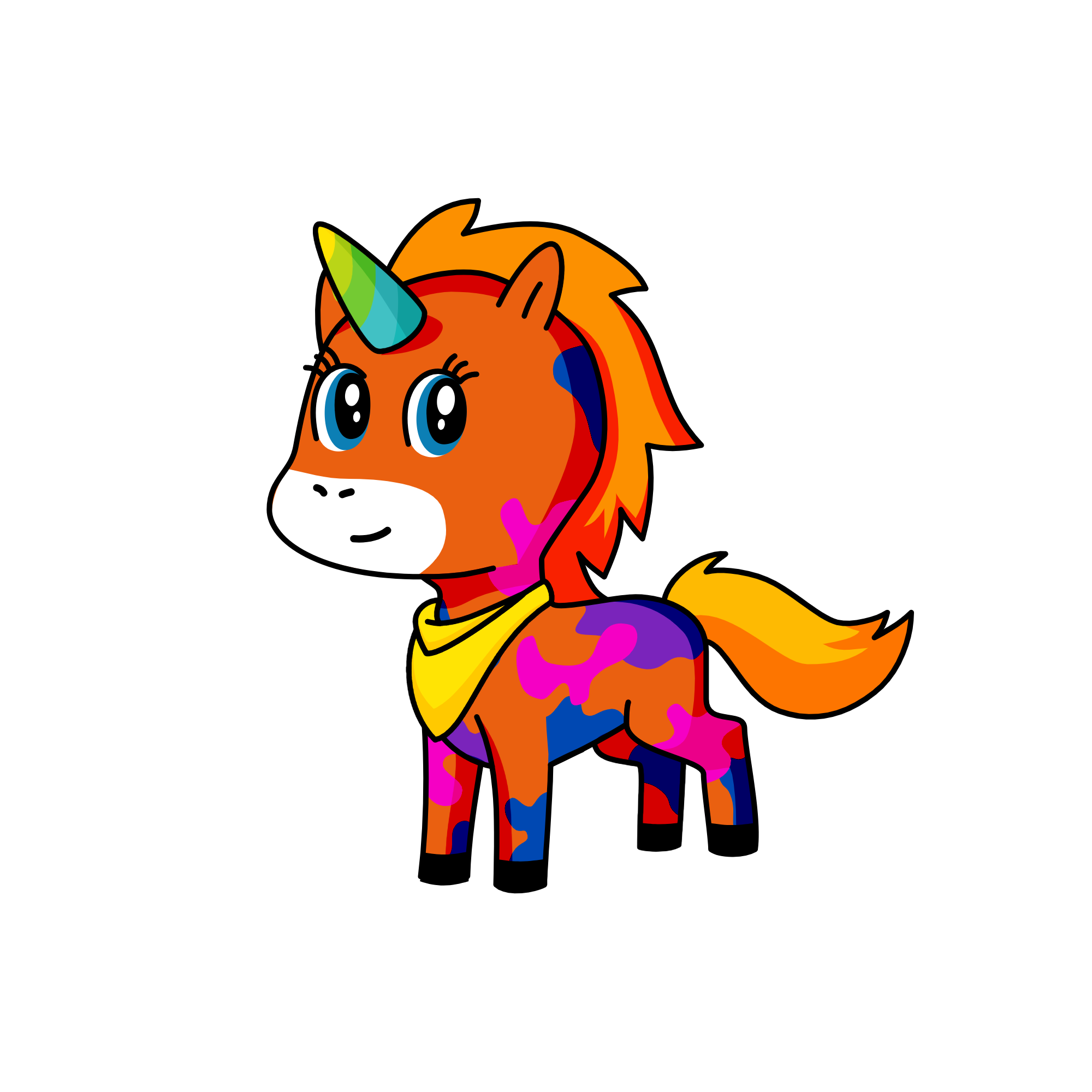 The most ugliest rainbow ever!, the unicorn