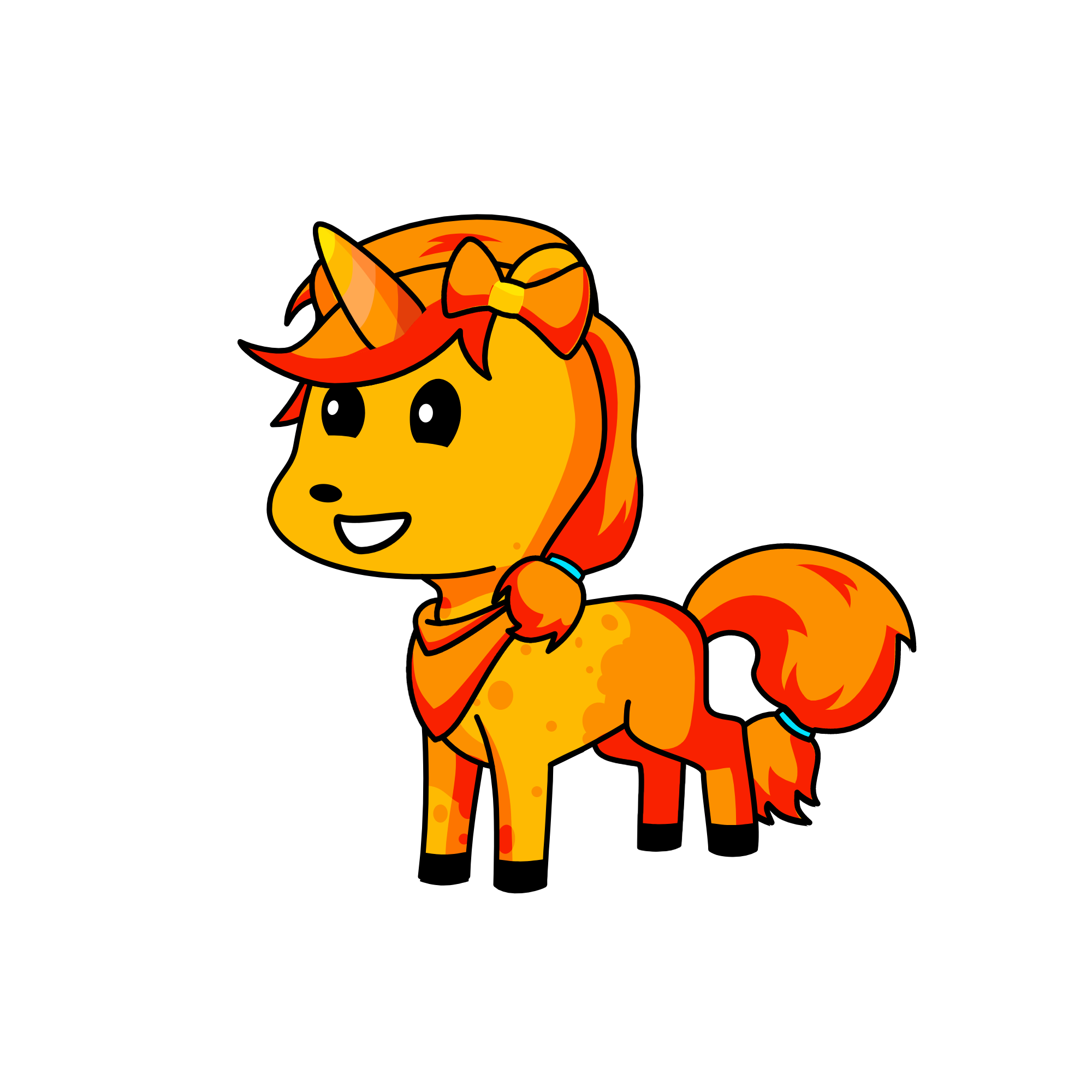 Orange, the unicorn