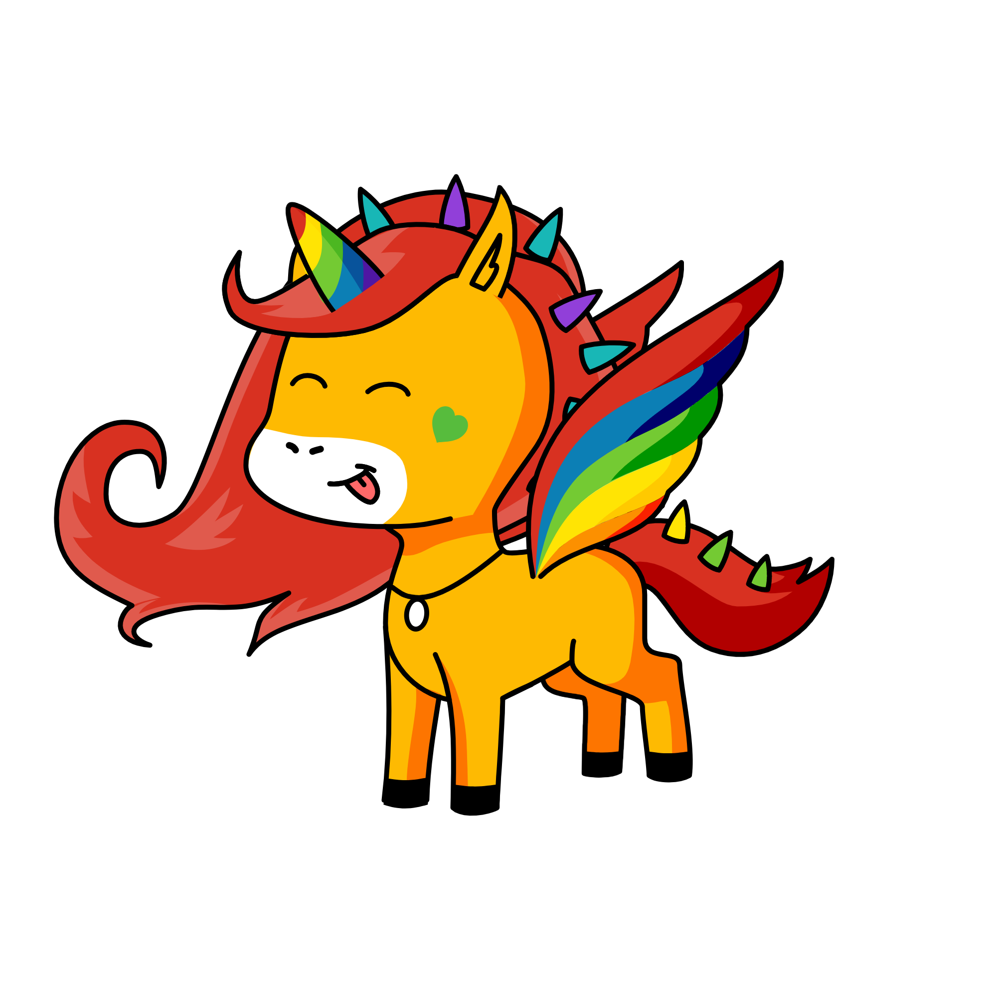 Rainbow, the unicorn