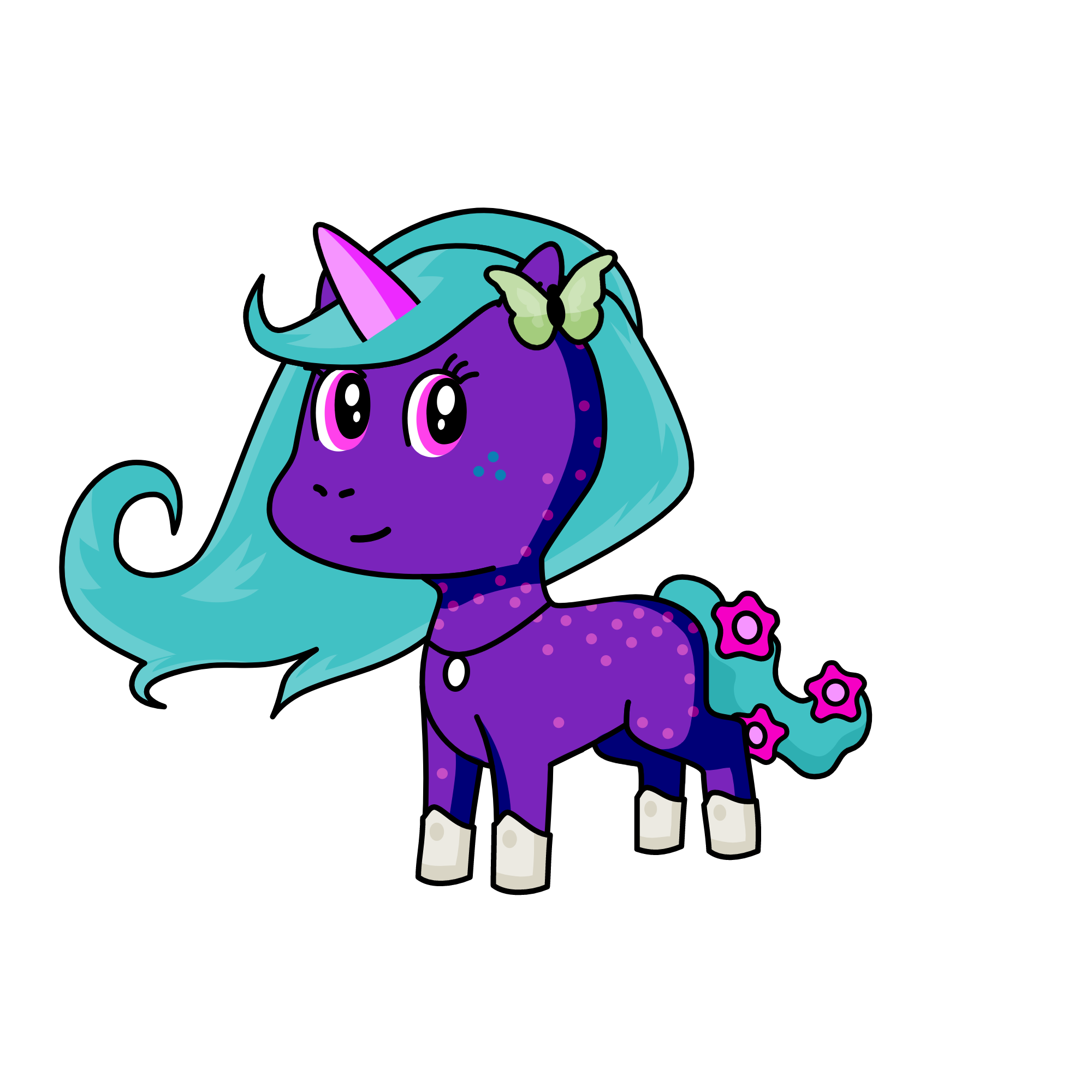 moonlight, the unicorn