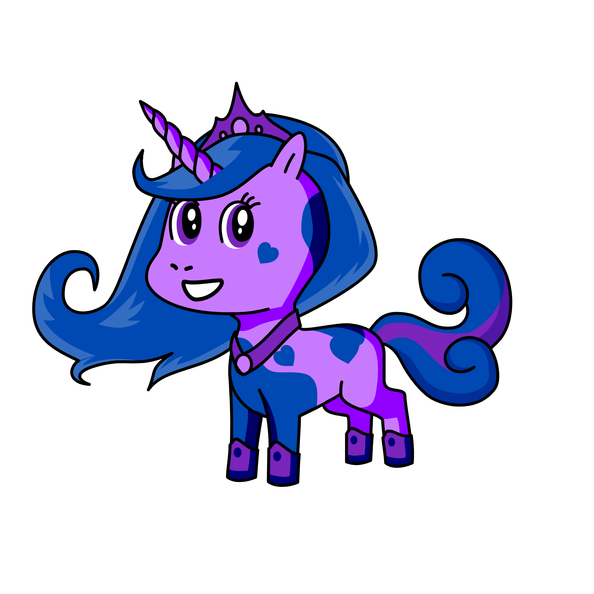 Princess moon heart, the unicorn