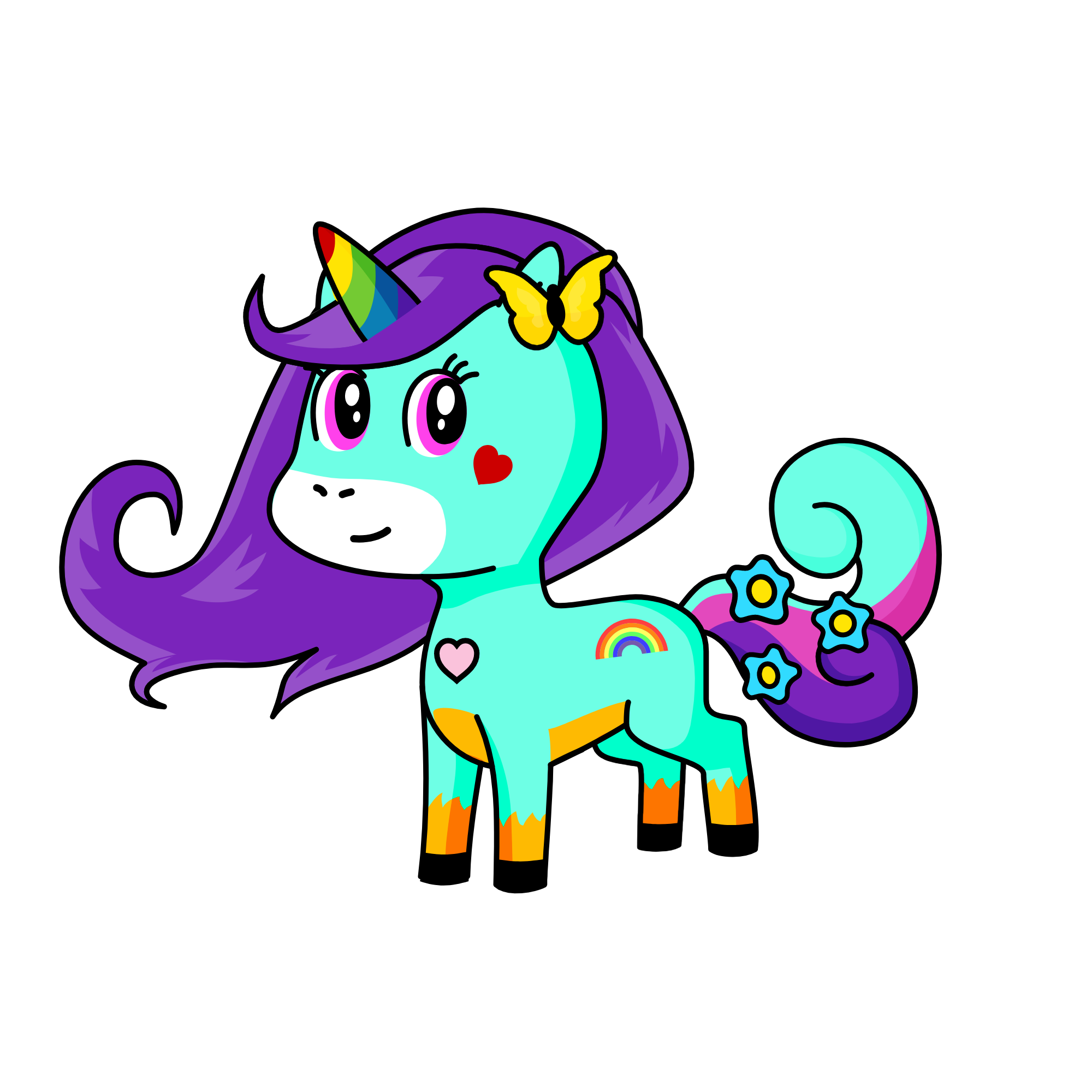 Rainbow Unicorn, the unicorn