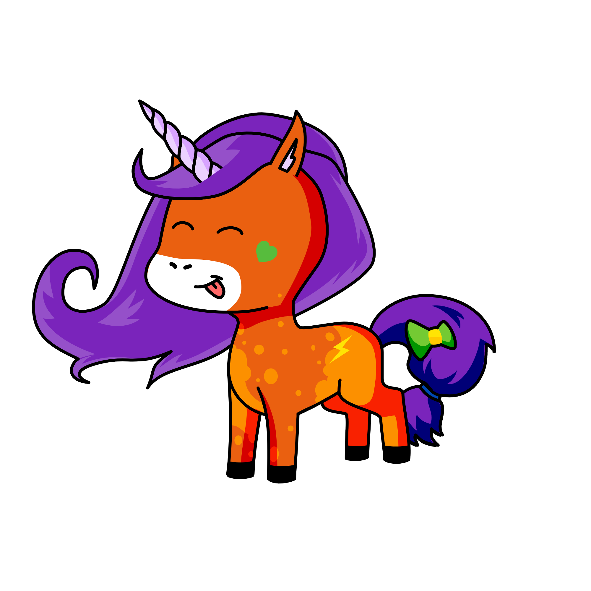 Orangey, the unicorn