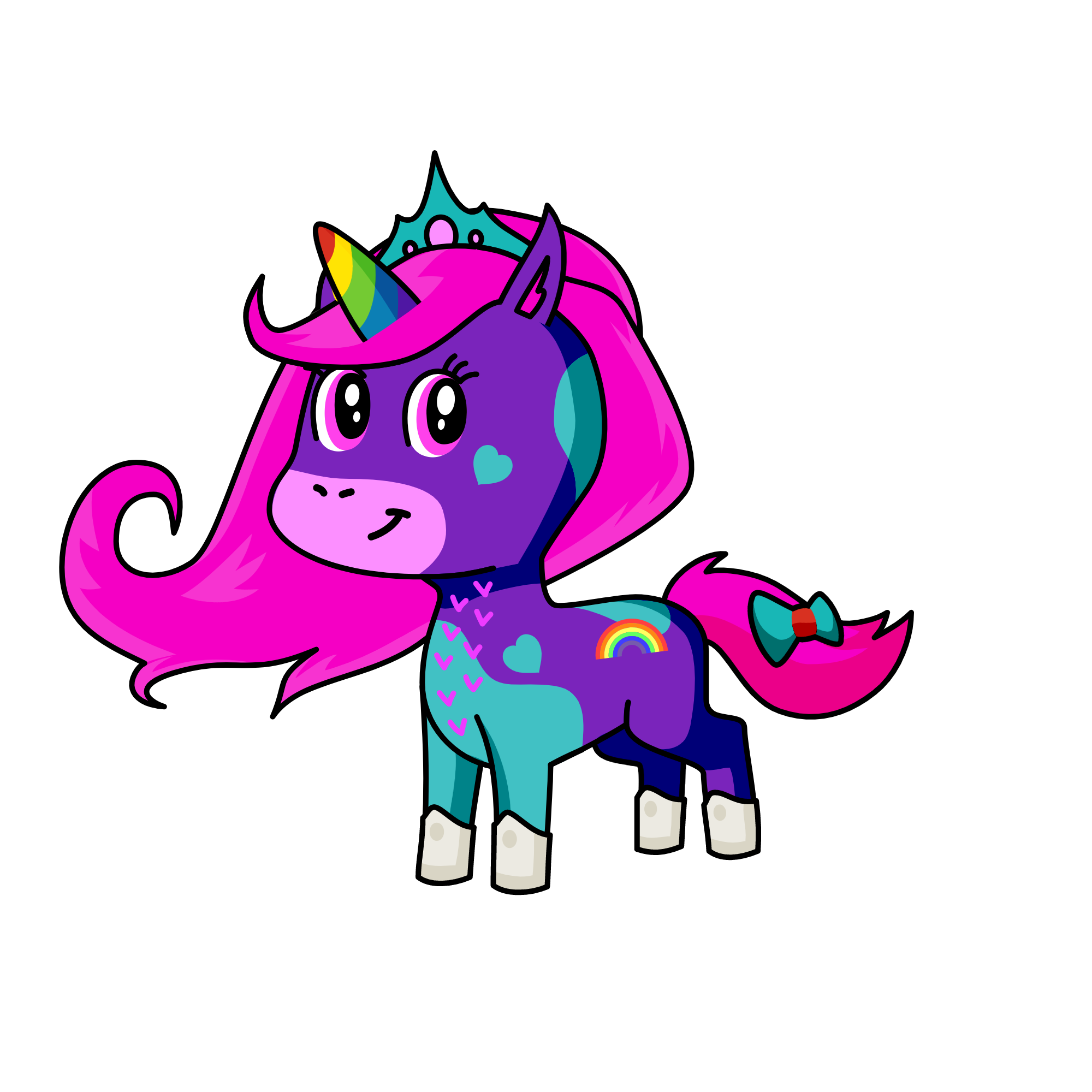 cute, the unicorn
