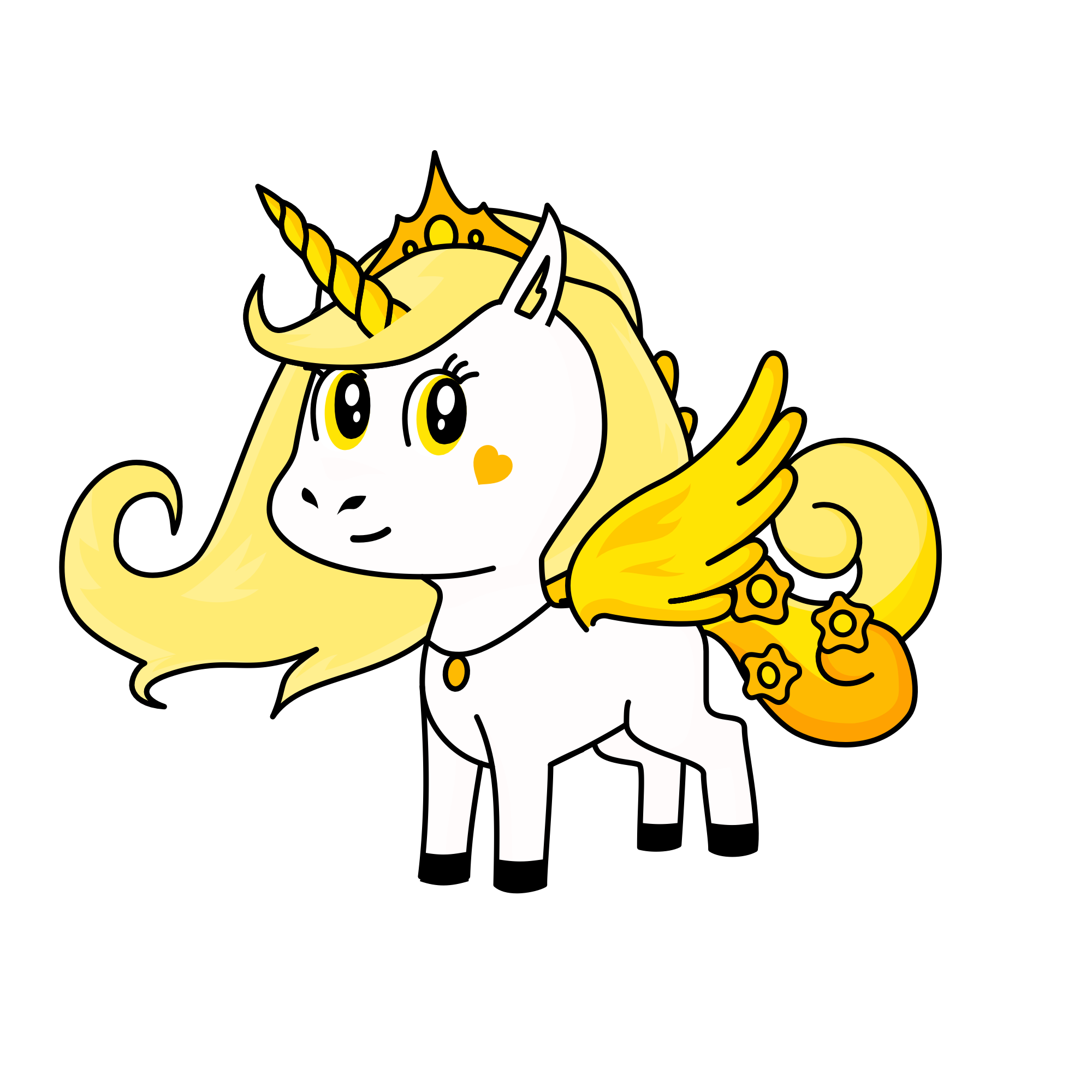 Goldy, the unicorn