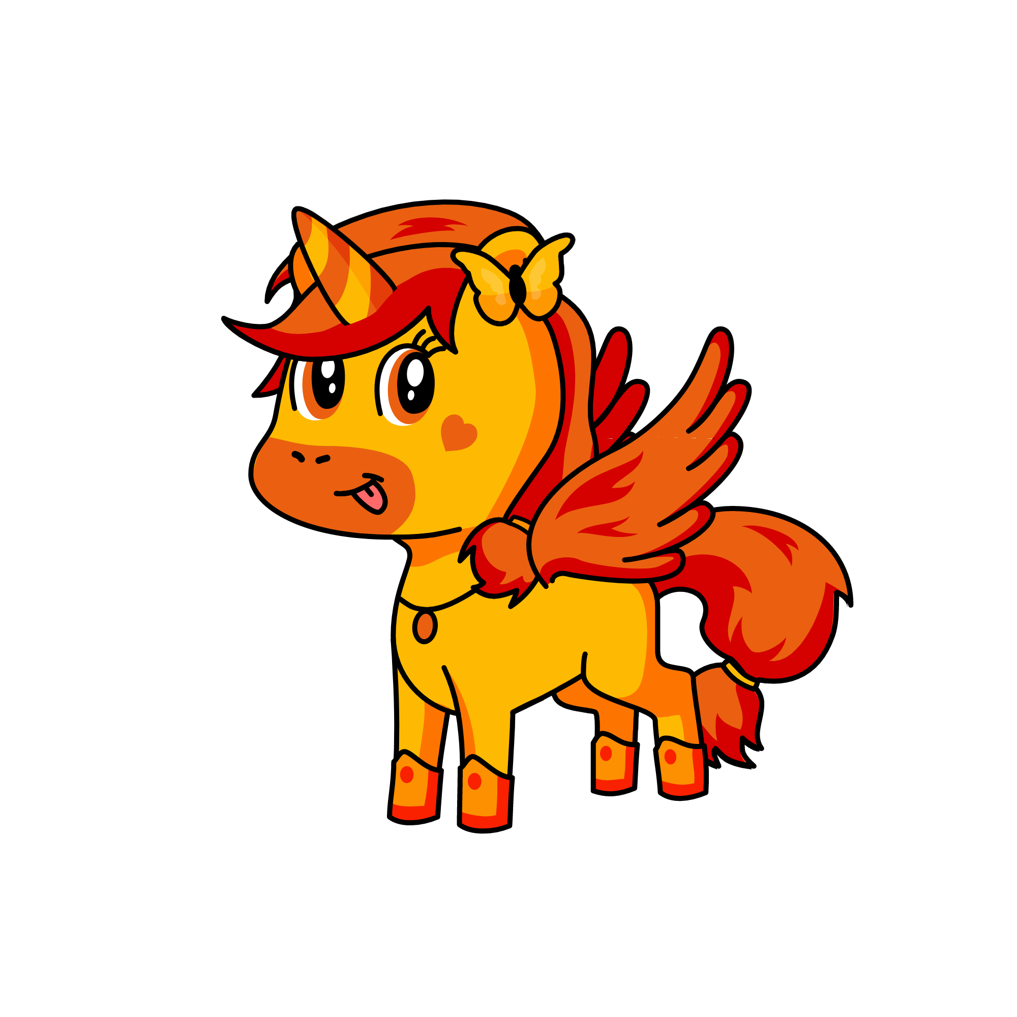 ms. yummy orange, the unicorn