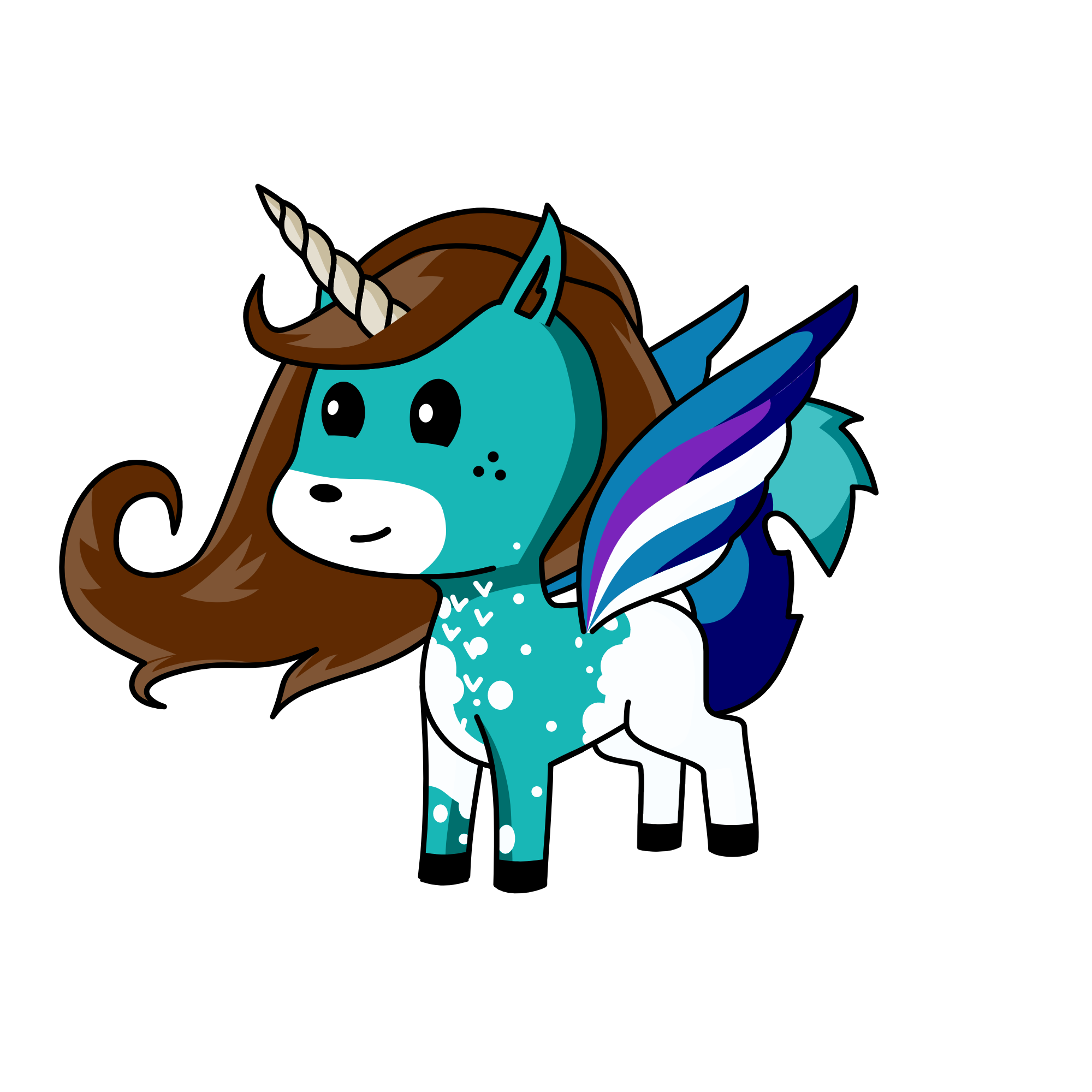 Snow crater, the unicorn