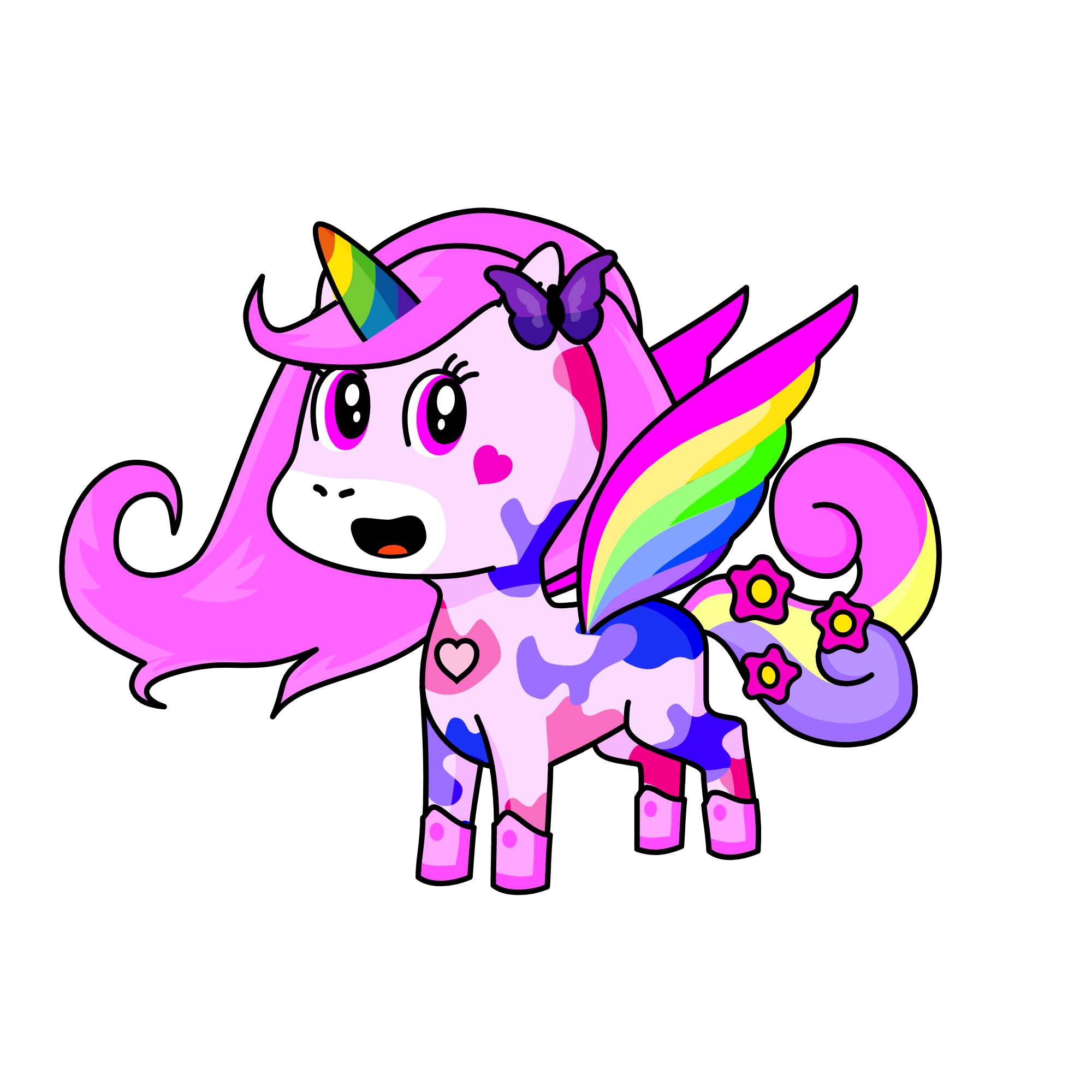 Rainbow, the unicorn