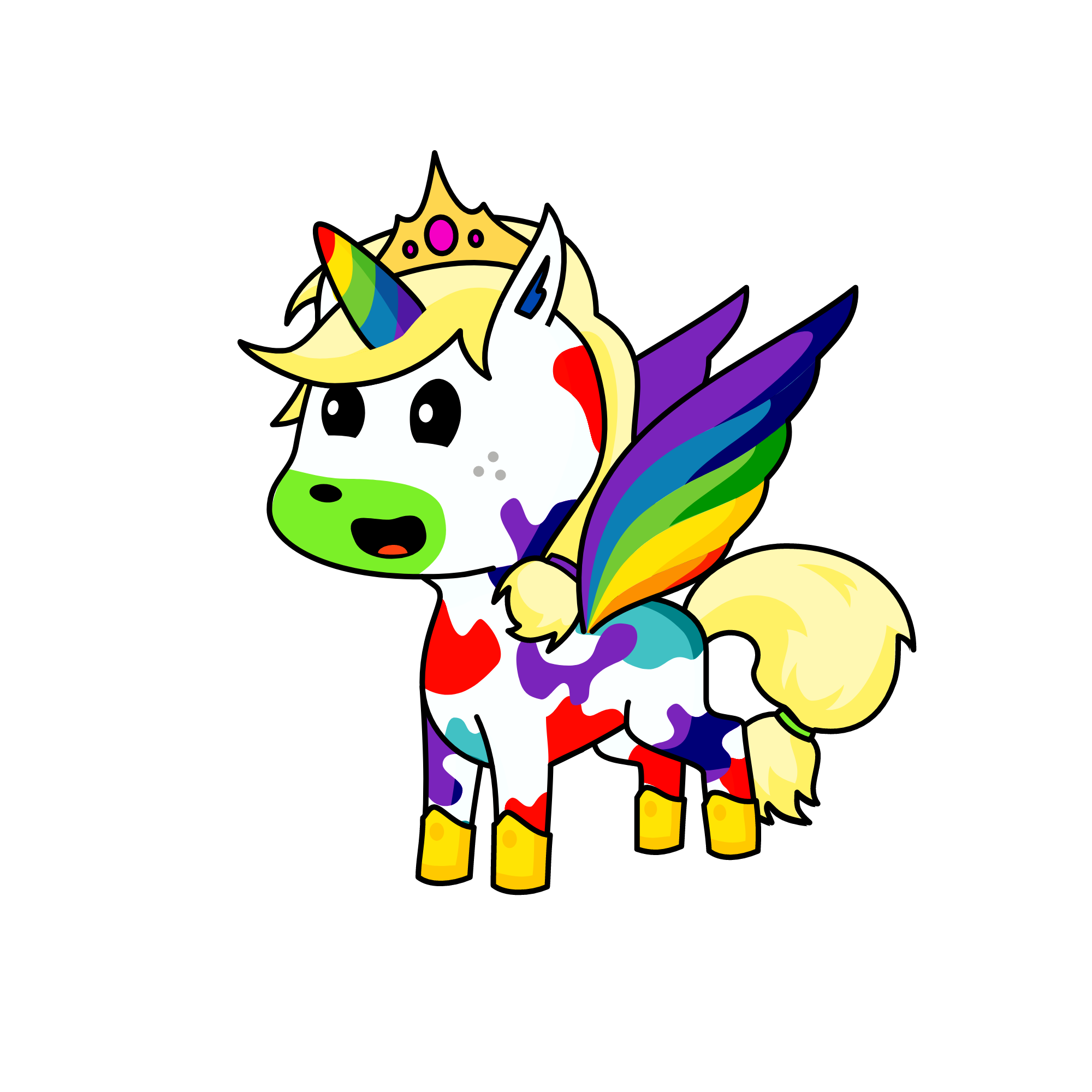 rain bow, the unicorn