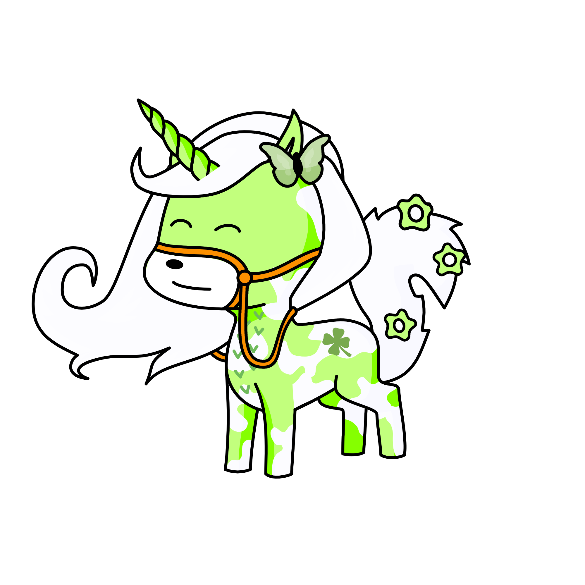 clover 🤍💚, the unicorn