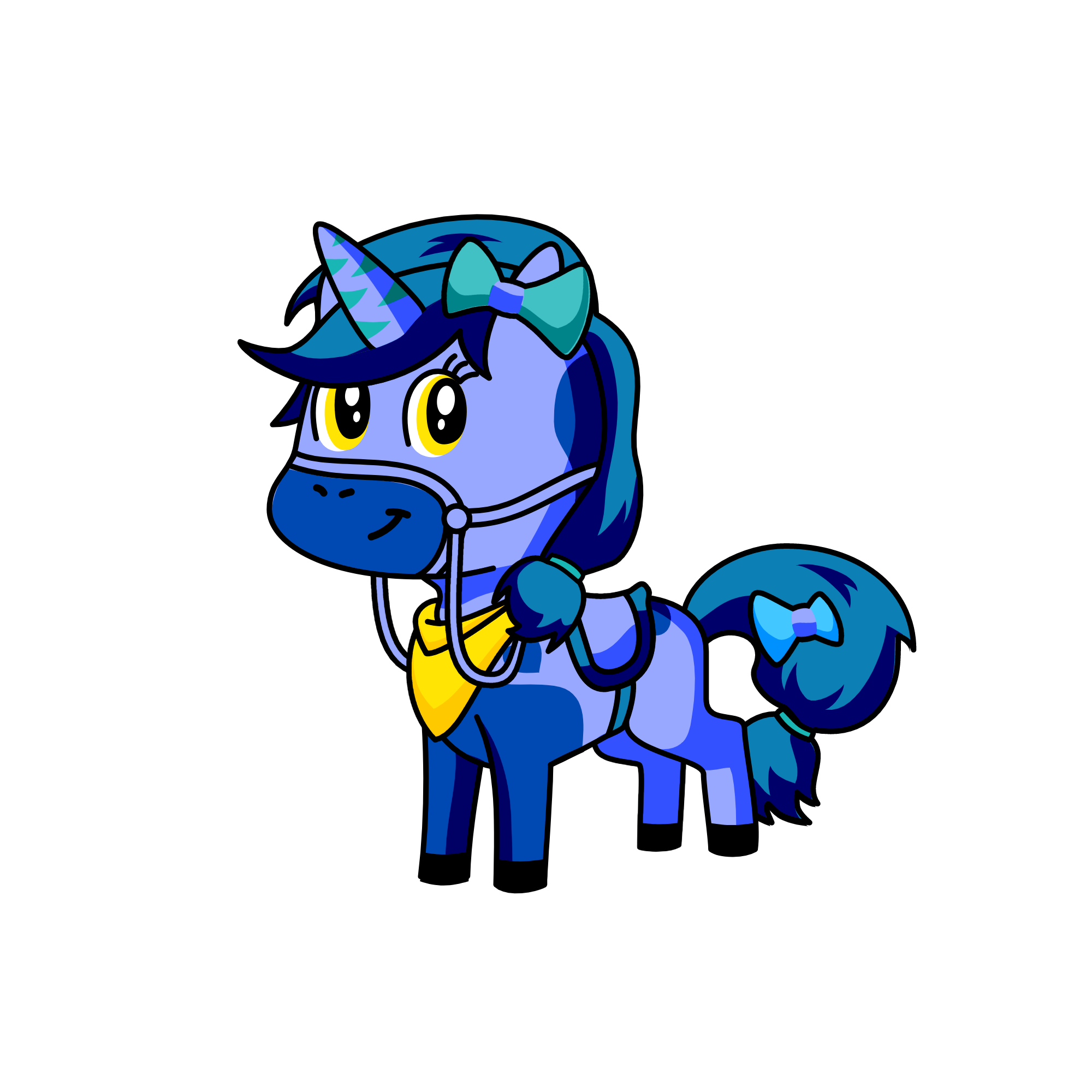 Blue, the unicorn