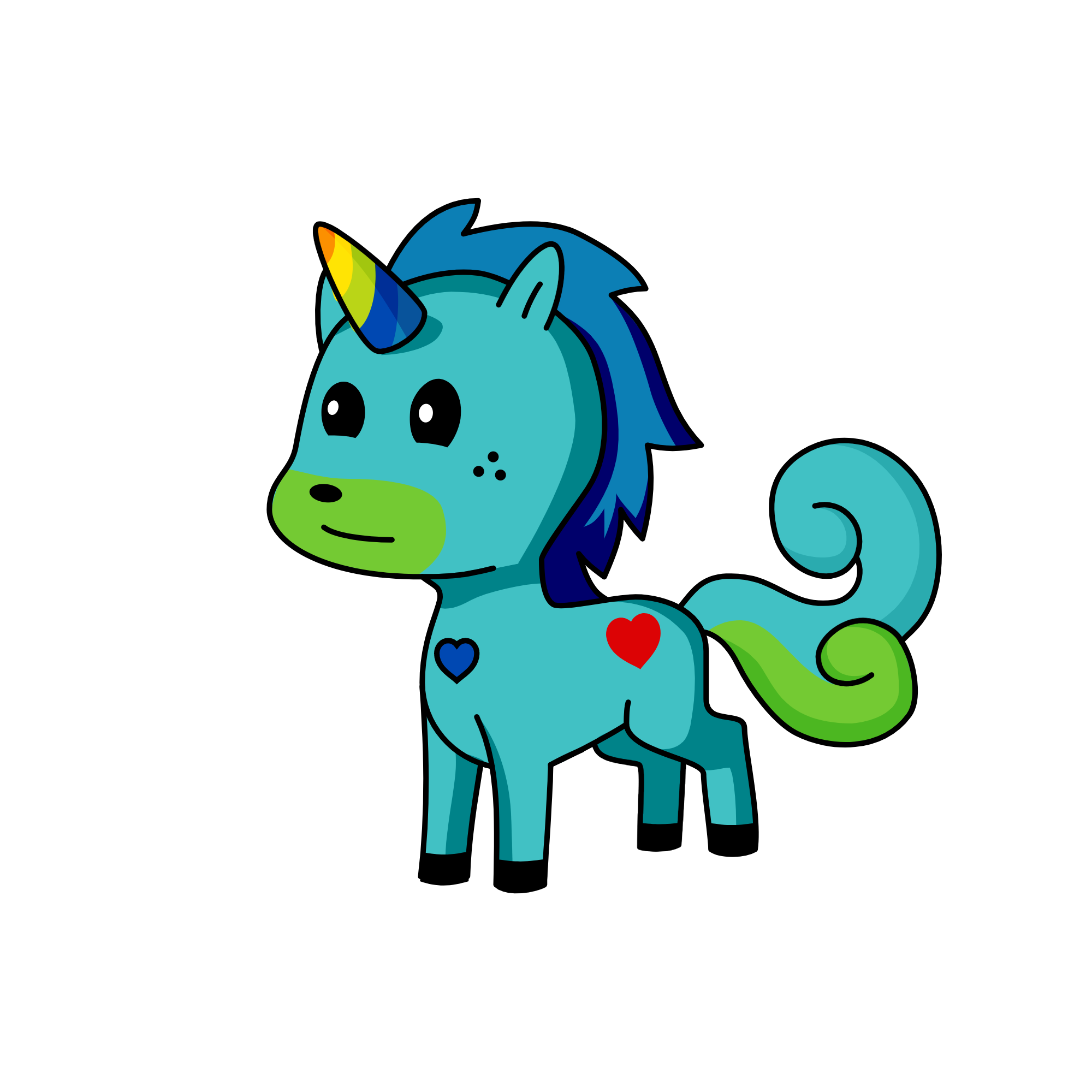 im in the forest!, the unicorn