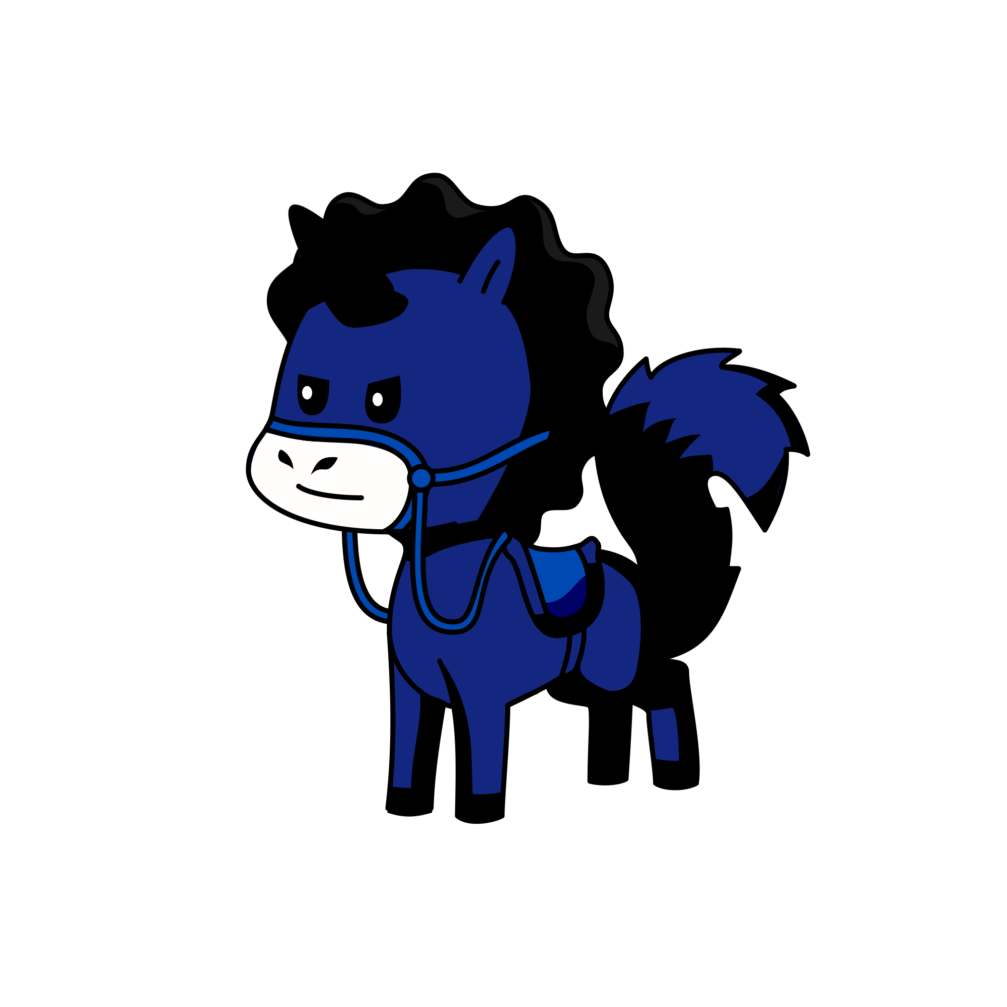 Blue, the unicorn