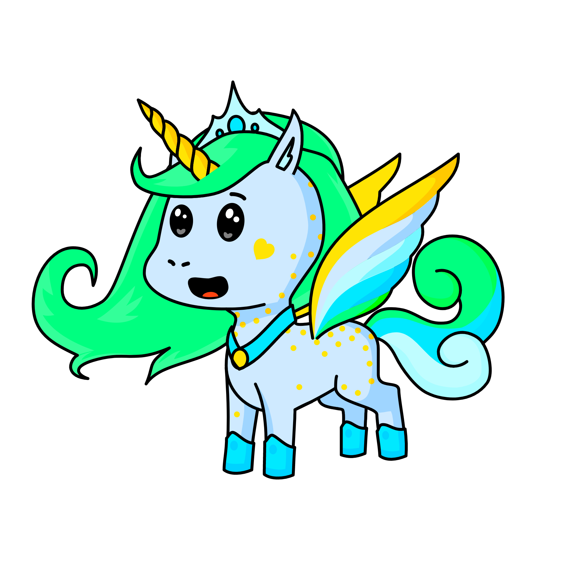Queen Celestea, the unicorn