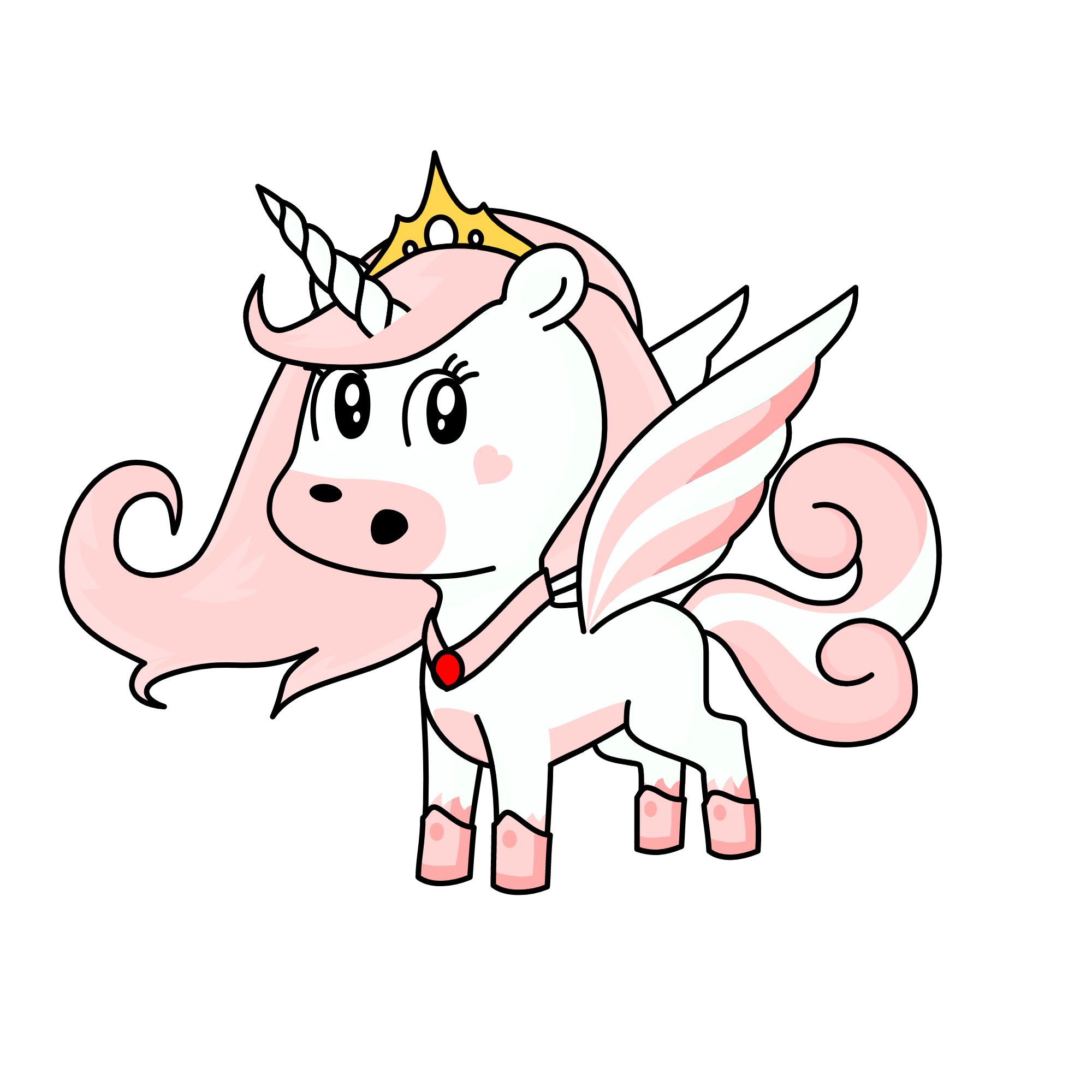 Pinky (A blind Queen), the unicorn