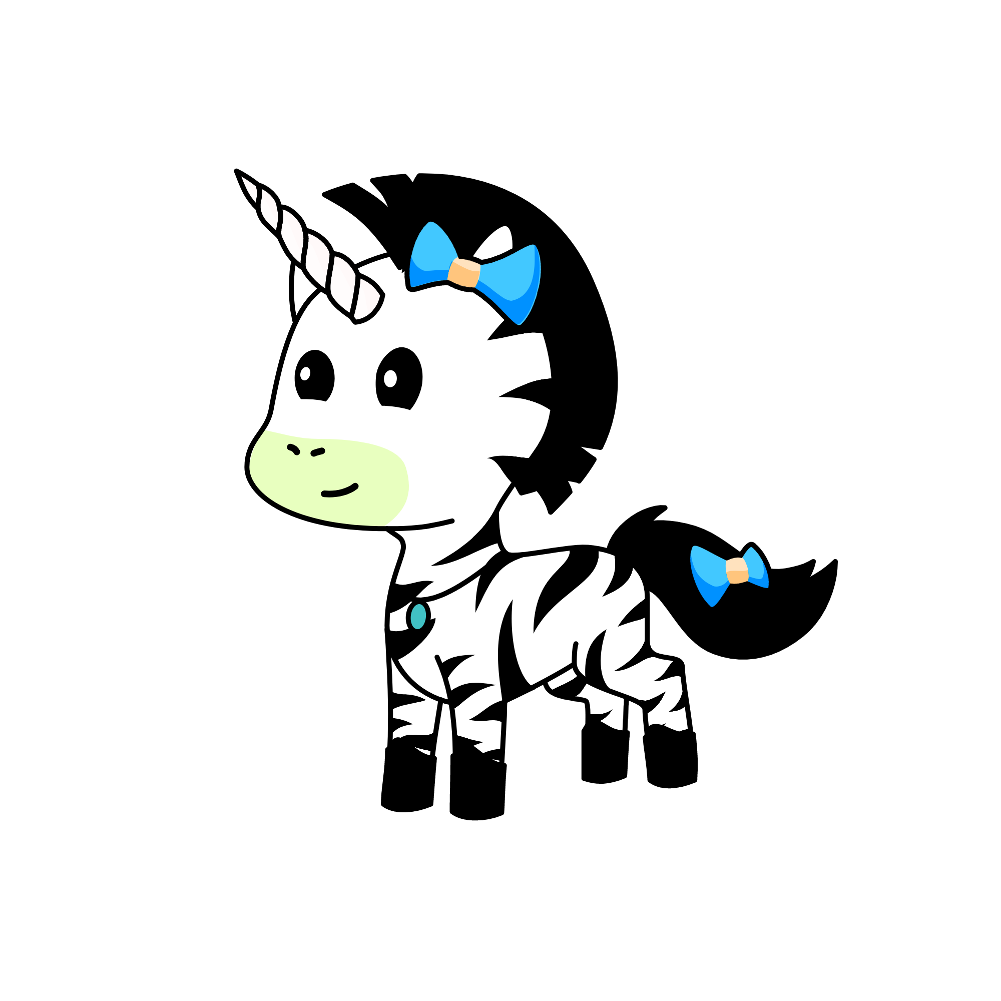 zebra, the unicorn