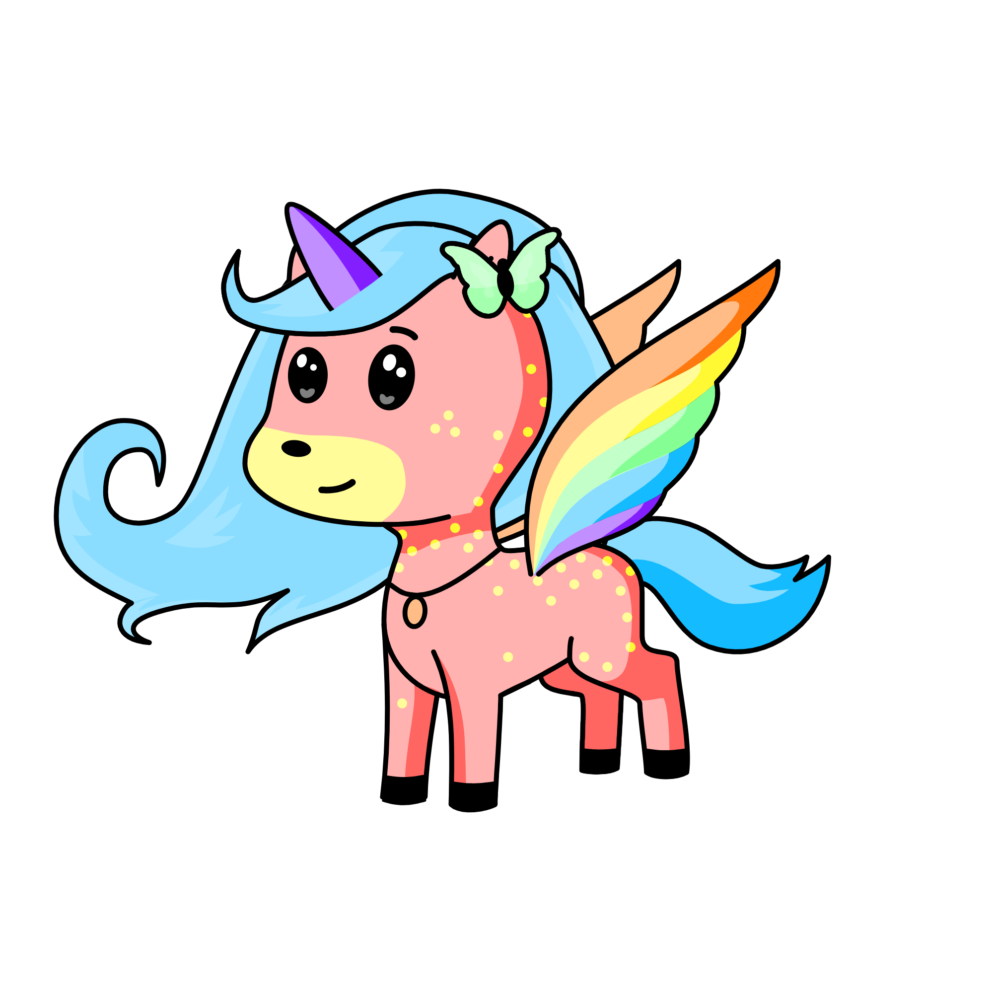 Pastella Rainbow ( ruler of the Color tribe ), the unicorn