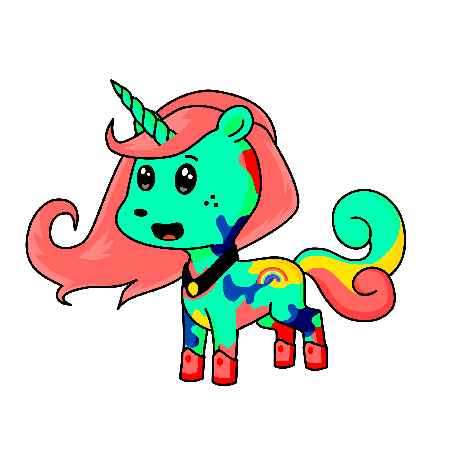 Splatters, the unicorn