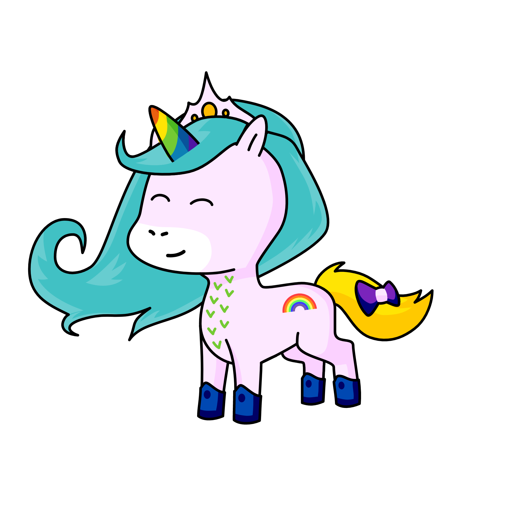 Princess of the earth and rainbow  <3, the unicorn