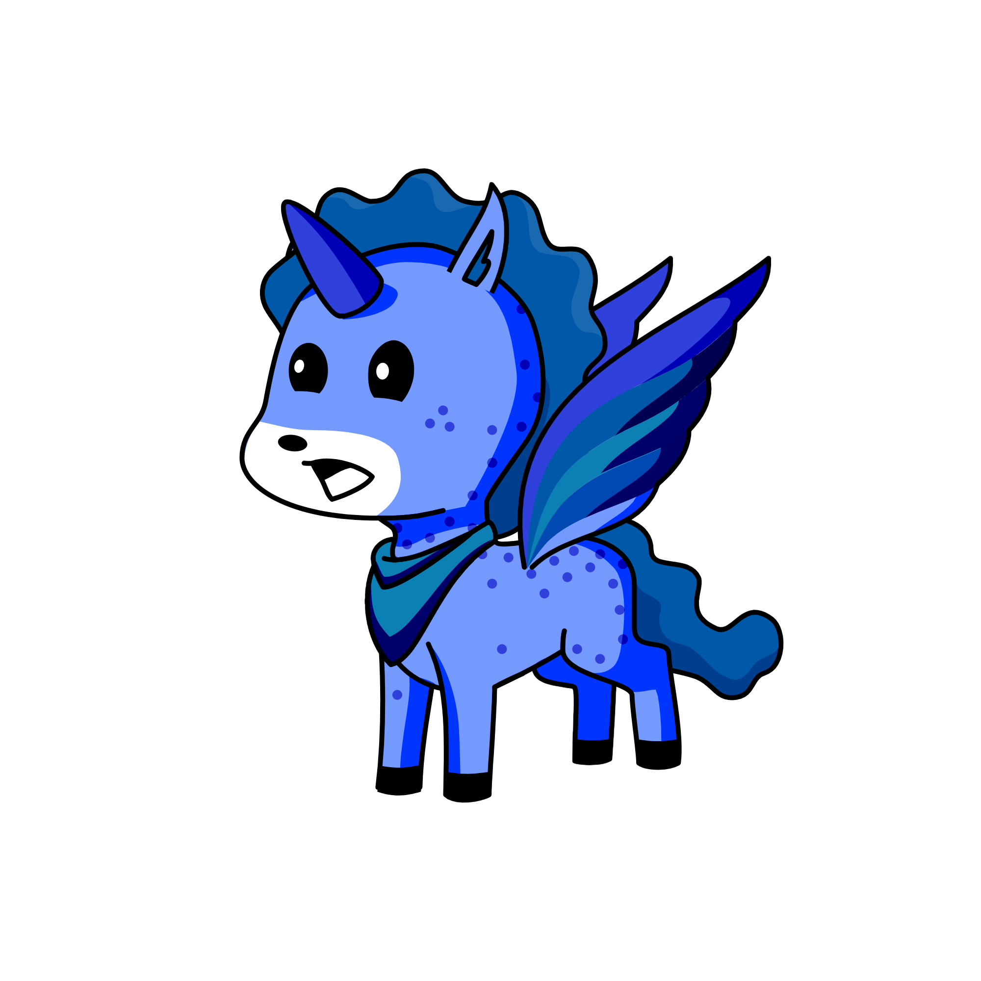 Lord Blues ( of the Color Trible ), the unicorn