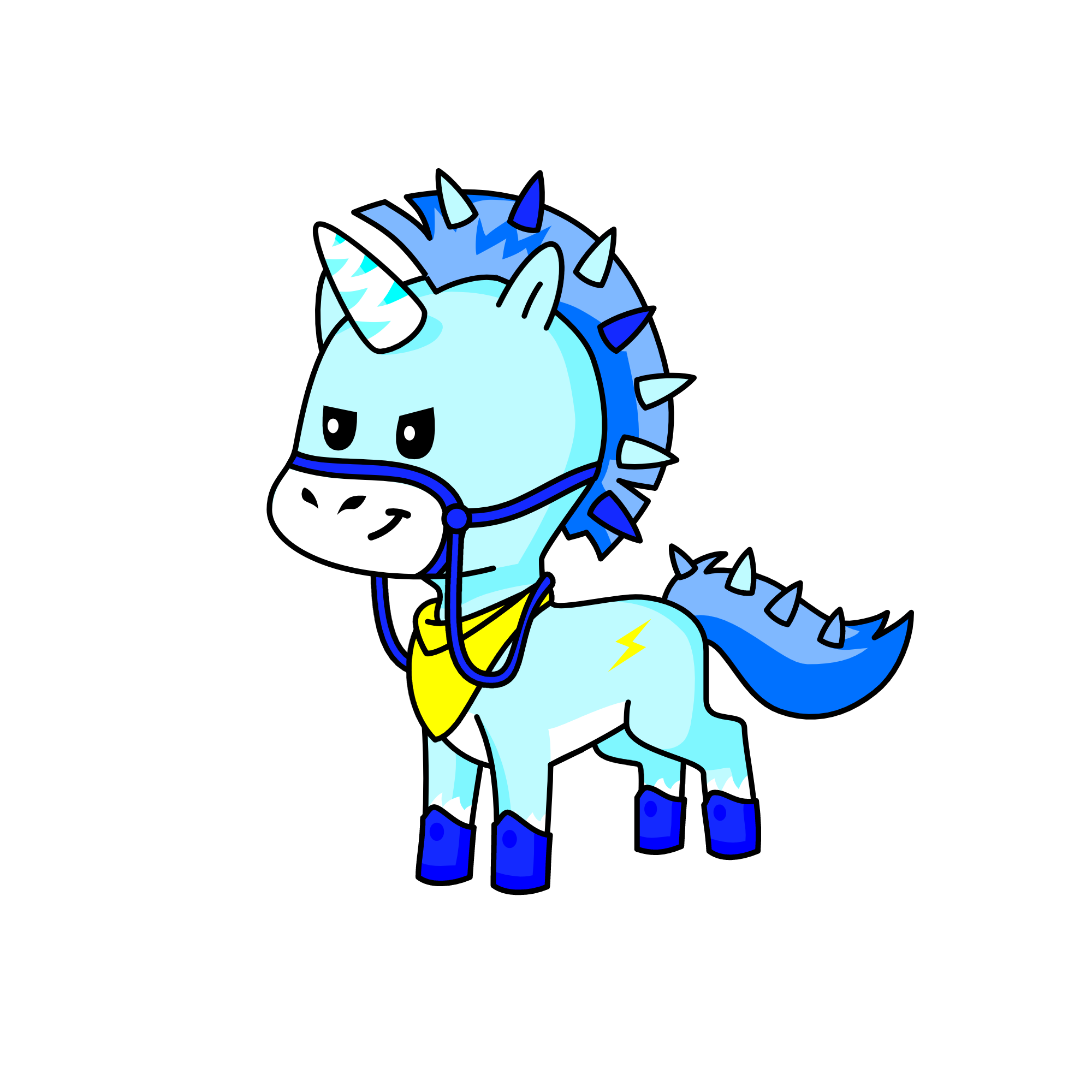 Cyan, the unicorn