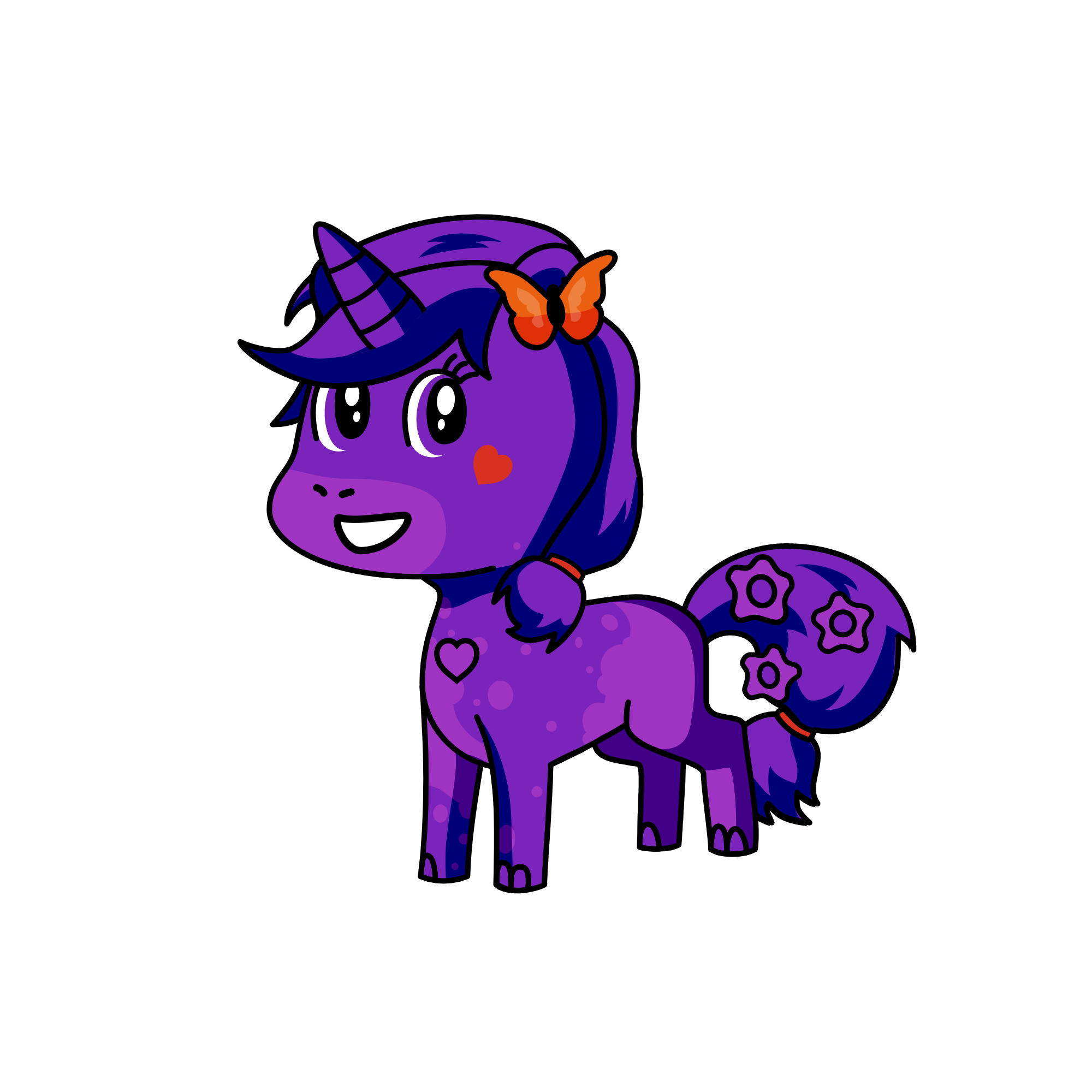 Violet, the unicorn