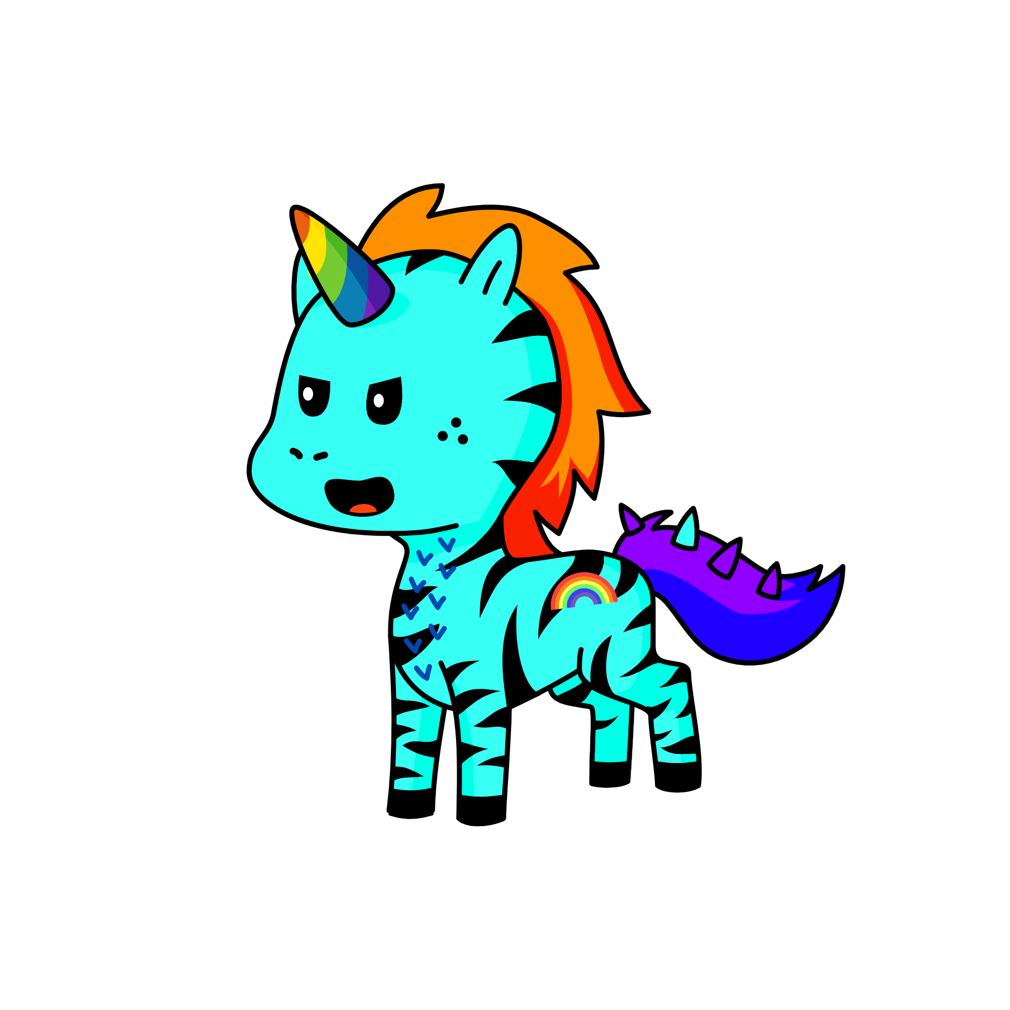 rainbow dash, the unicorn